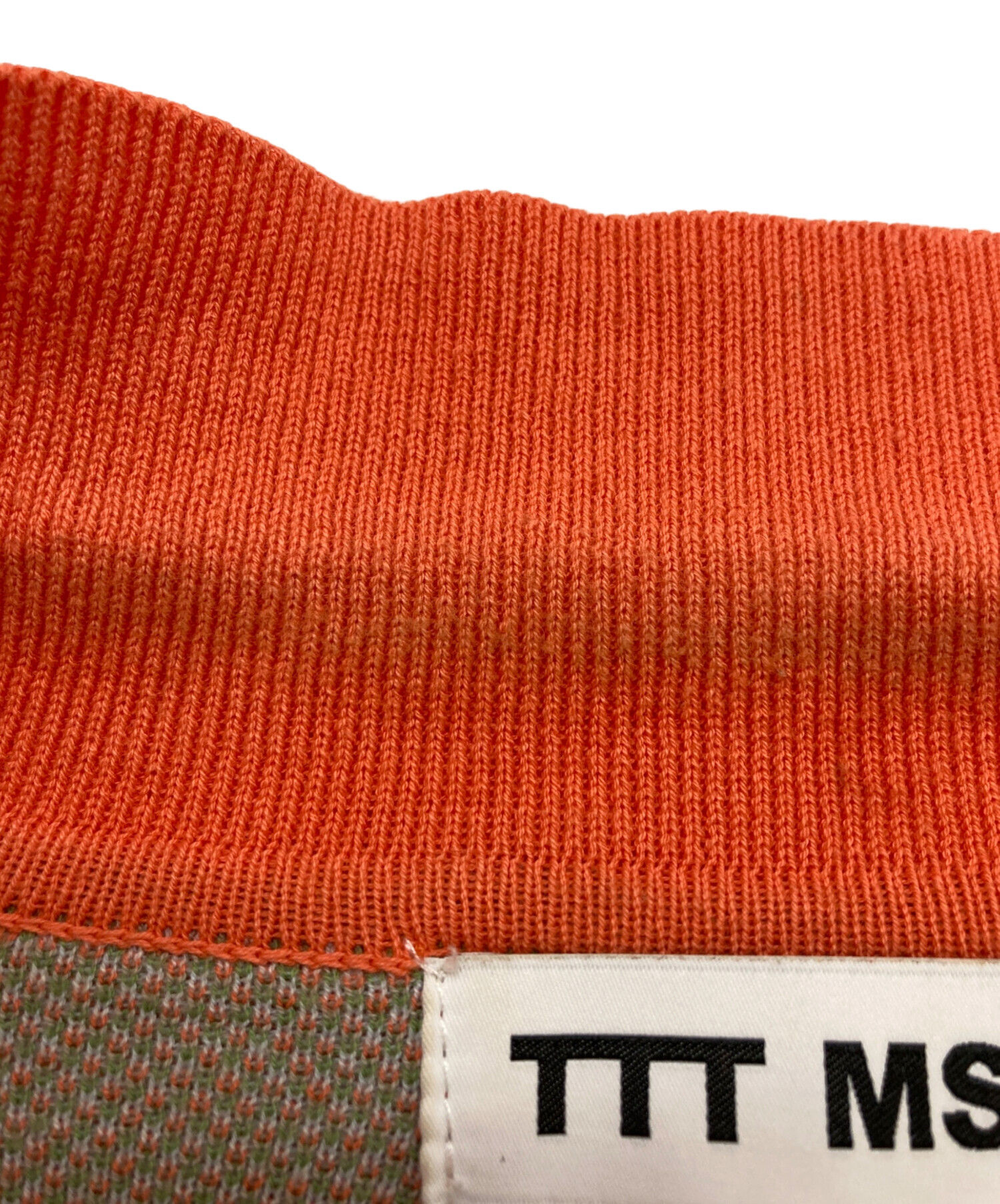 中古・古着通販】TTT MSW (ティー) Zip Shirt ニット オレンジ×ブルー