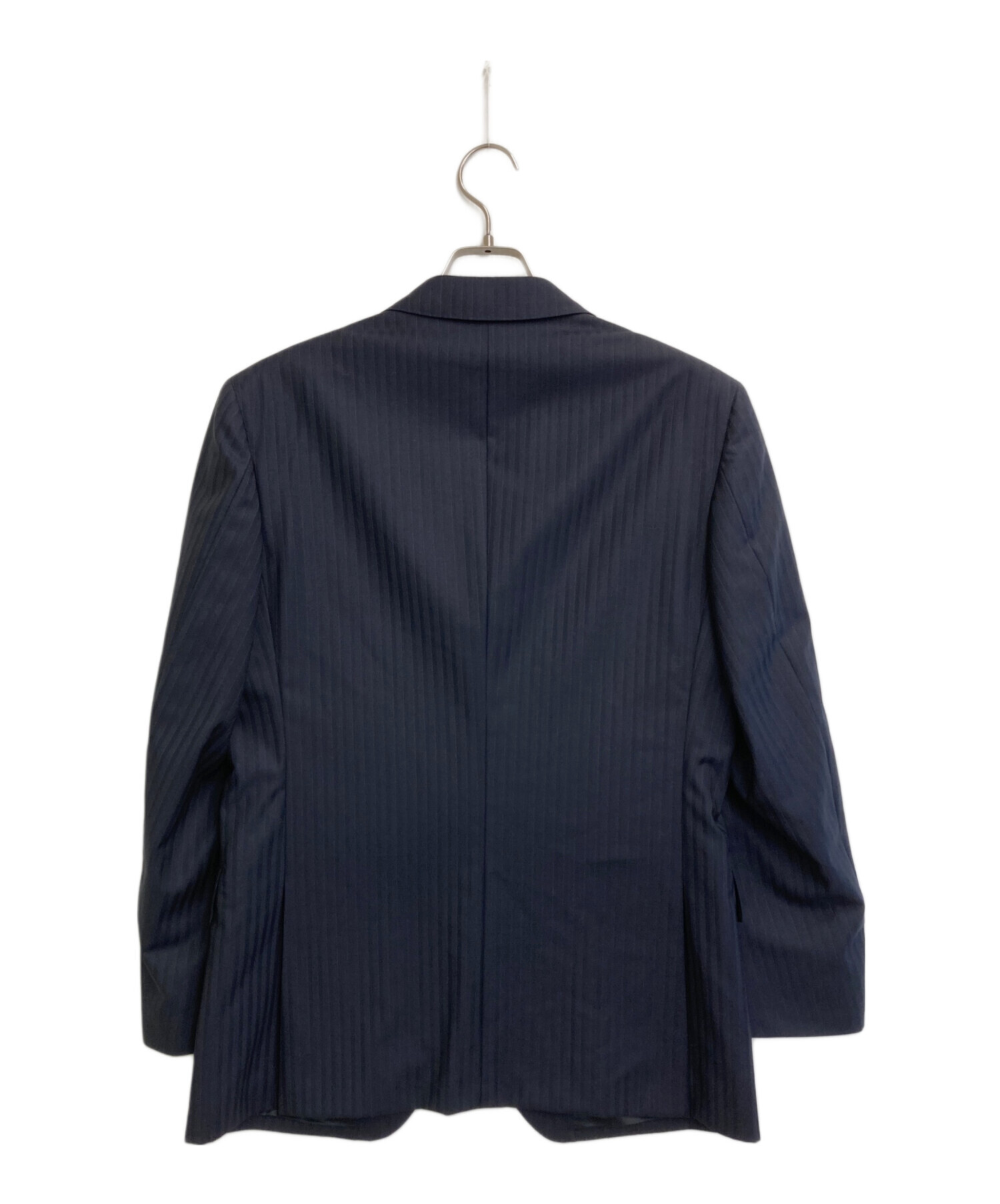 D'URBAN ダーバン スーツ 3B 背抜き 2タック 裾ダブル L相当 春夏 中古・古着通販】D'URBAN (ダーバン) 段返り3Bストライプスーツ