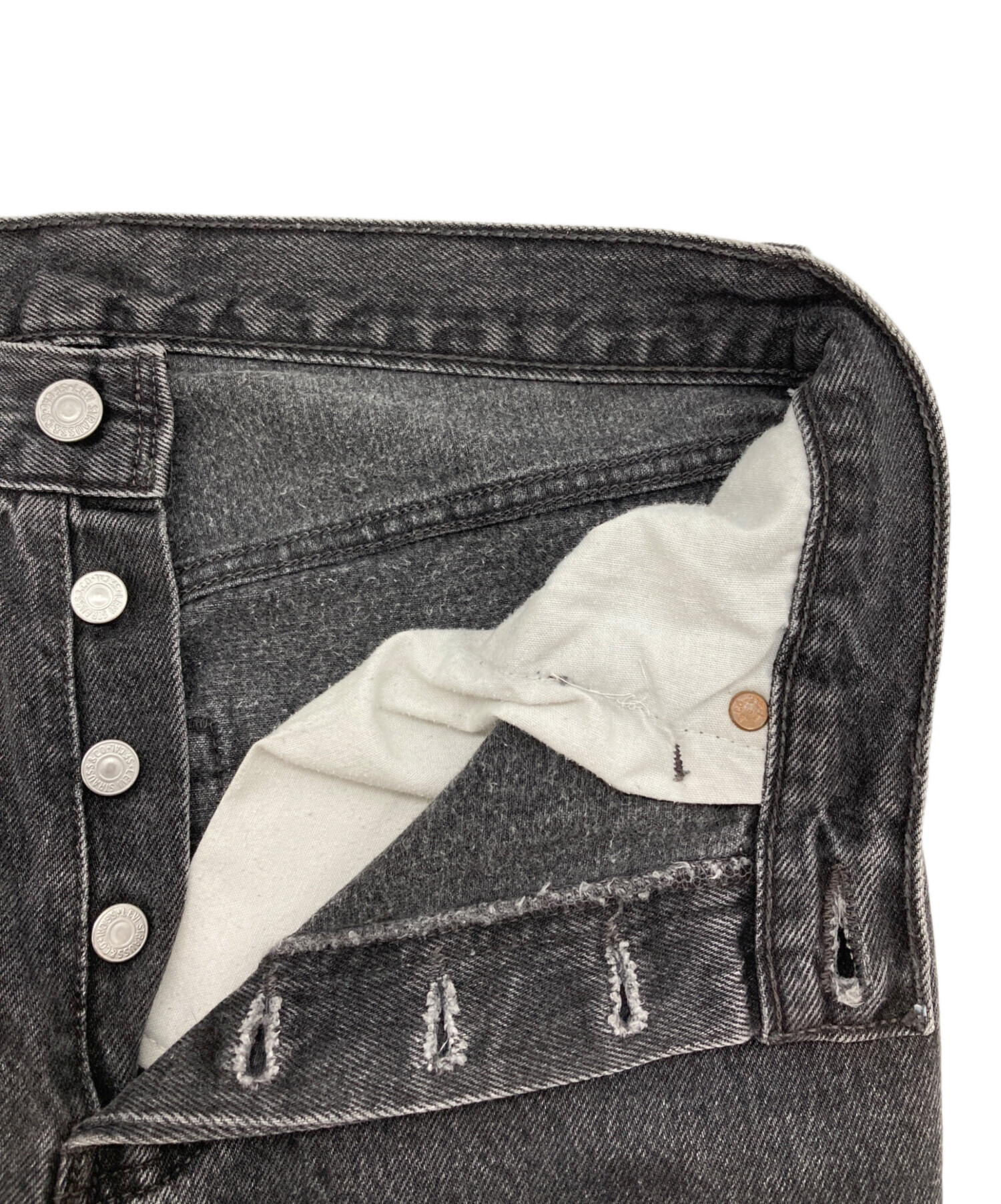 中古・古着通販】LEVI'S (リーバイス) 90s 後染め 501ブラックデニム