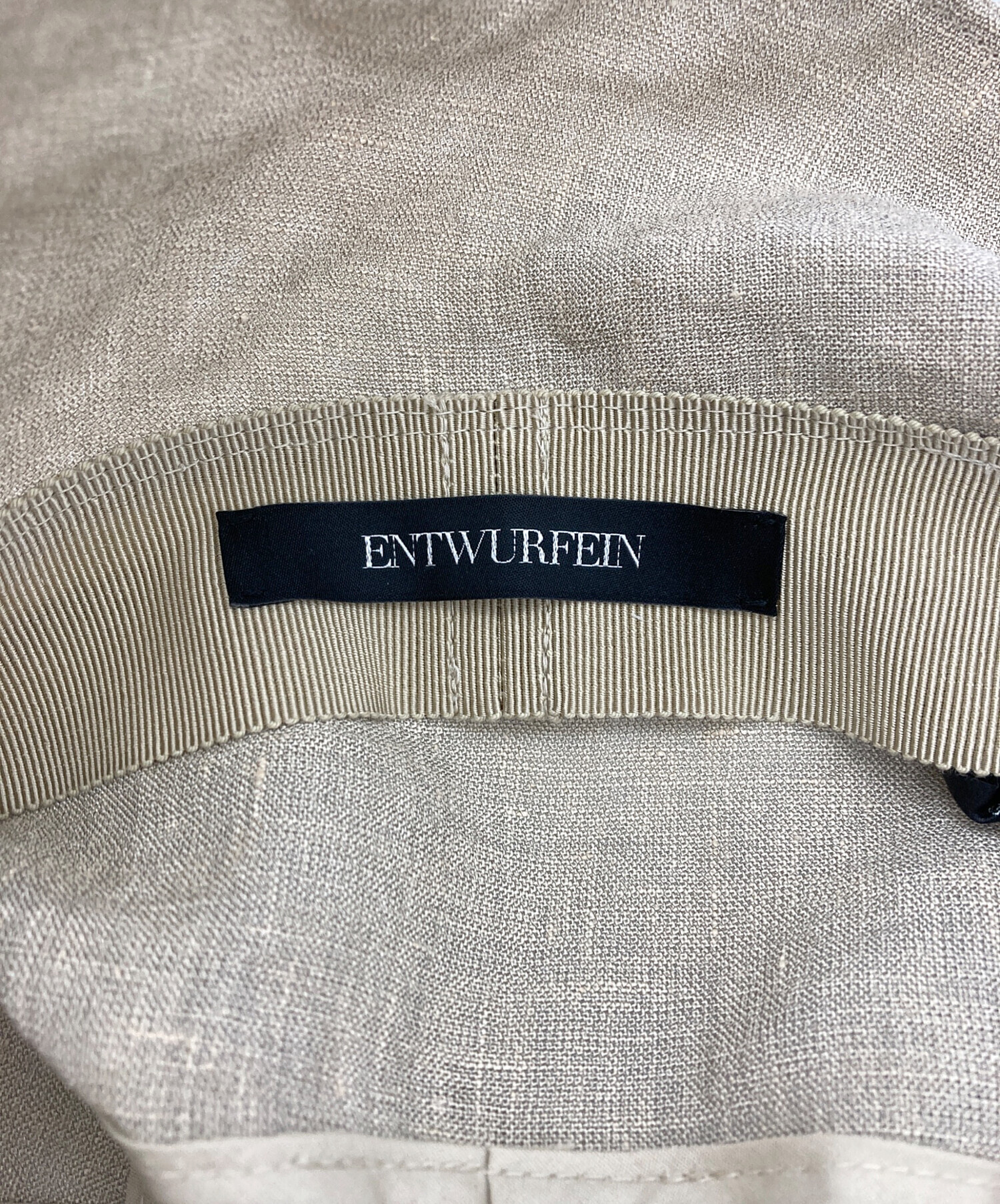 【未使用／値下げ中】ENTWURFEIN Yael Beige 中古・古着通販】ENTWURFEIN (エントワフェイン) Yael hat ベージュ