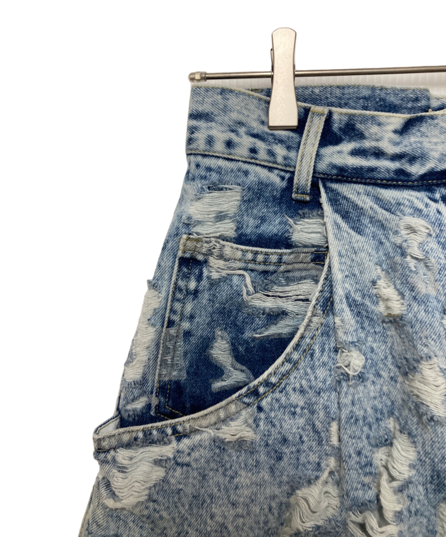 中古・古着通販】AMERI (アメリ) MEDI MAX DAMAGE DENIM ブルー サイズ