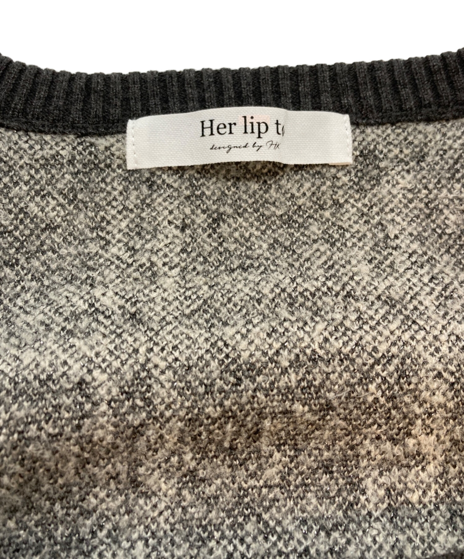 中古・古着通販】Her lip to (ハーリップトゥ) Pantheon Checked Knit