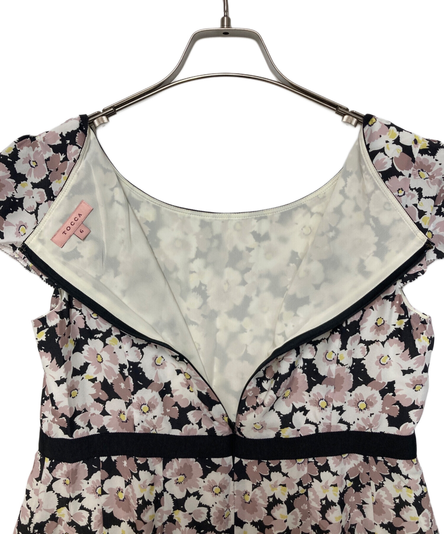 中古・古着通販】TOCCA (トッカ) LILAS 花柄ドレスワンピース ピンク