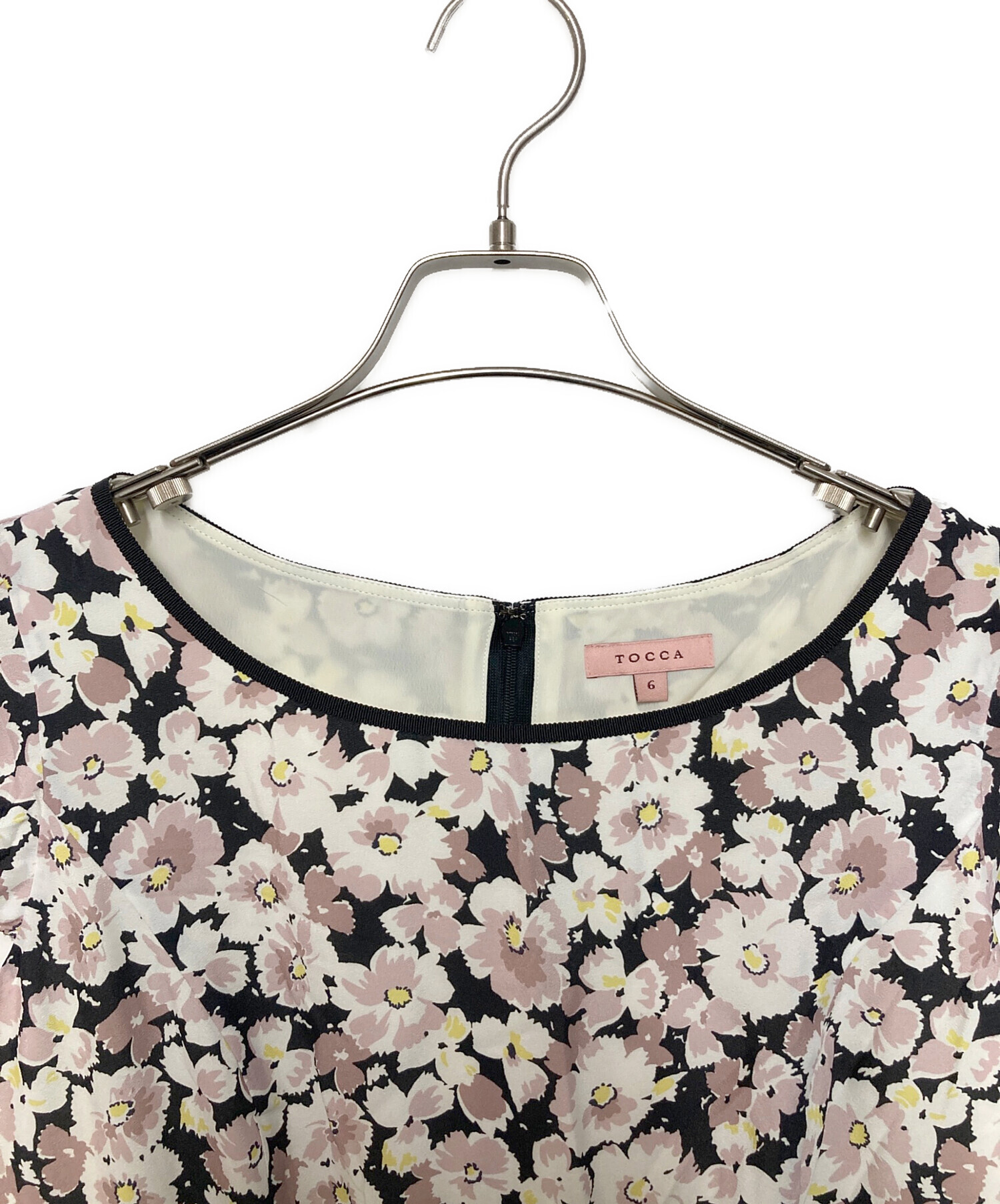 中古・古着通販】TOCCA (トッカ) LILAS 花柄ドレスワンピース ピンク