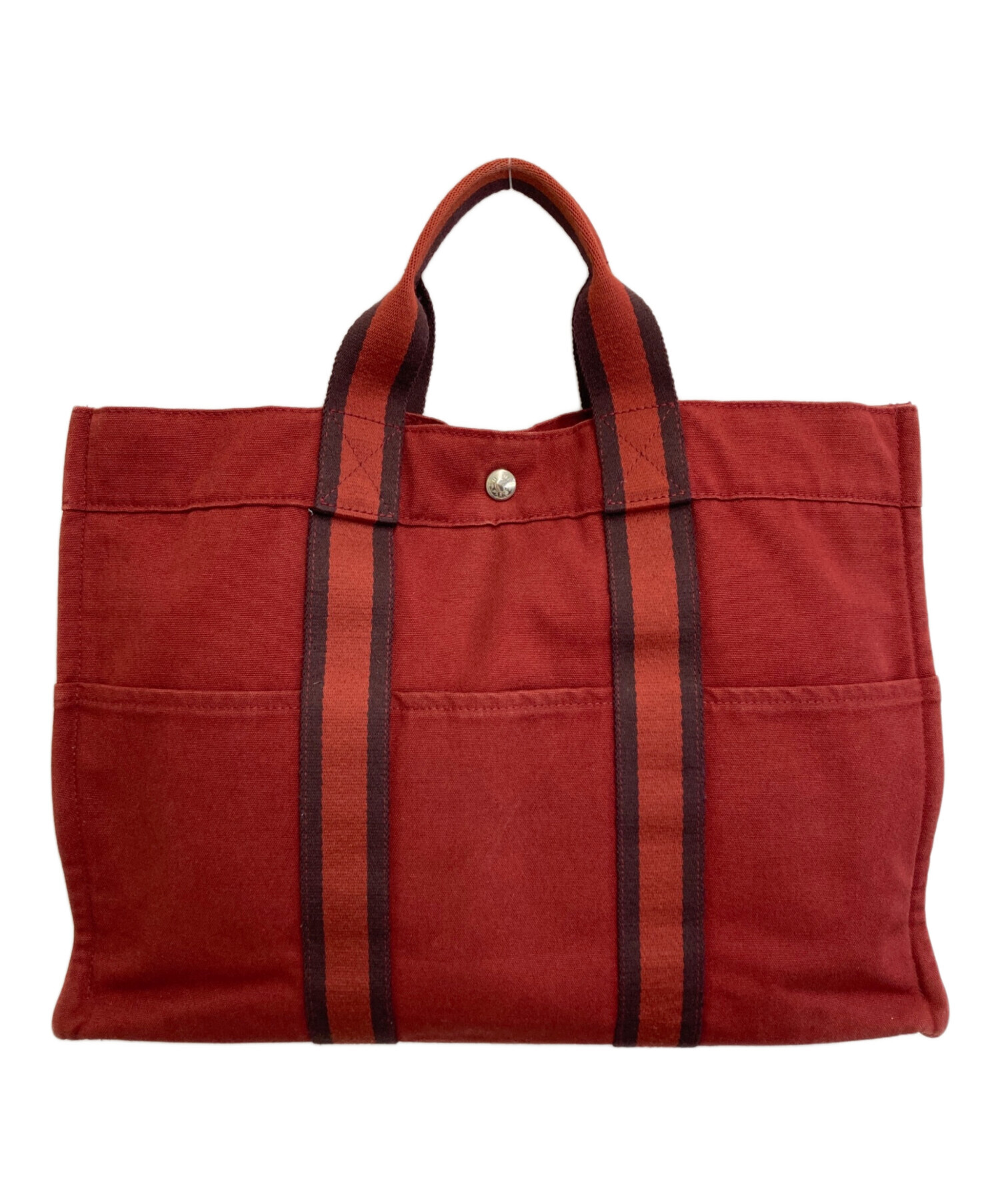 HERMES フールトゥMM 中古・古着通販】HERMES (エルメス) フールトゥMM トートバック レッド
