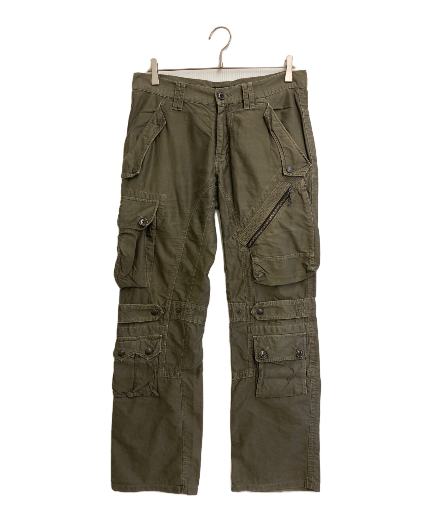 HALBカーゴパンツ 中古・古着通販】HALB (ハルプ) ギミックカーゴパンツ カーキ サイズ:M