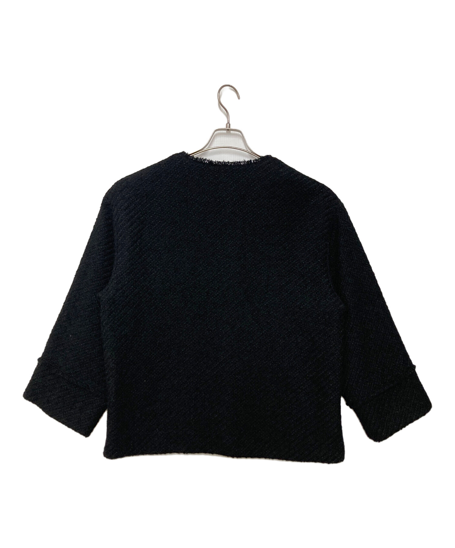 ラウンジドレス　ツイードジャケット　ブラック　黒　金ボタン　26400円　F 中古・古着通販】Loungedress (ラウンジドレス) ツイードジャケット