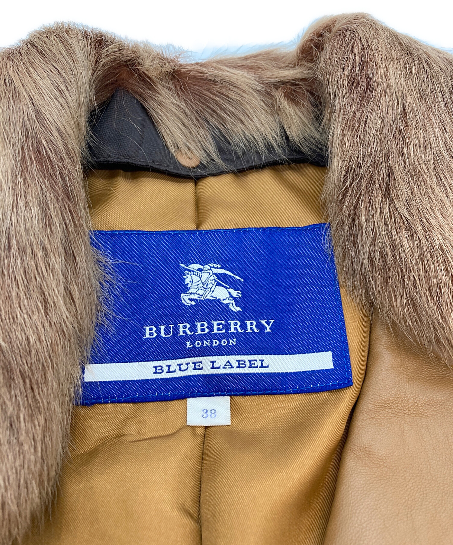 BURBERRY BLUE LABELバーバリーブルーレーベル　ラムレザーコート 中古・古着通販】BURBERRY BLUE LABEL (バーバリー ブルー レーベル