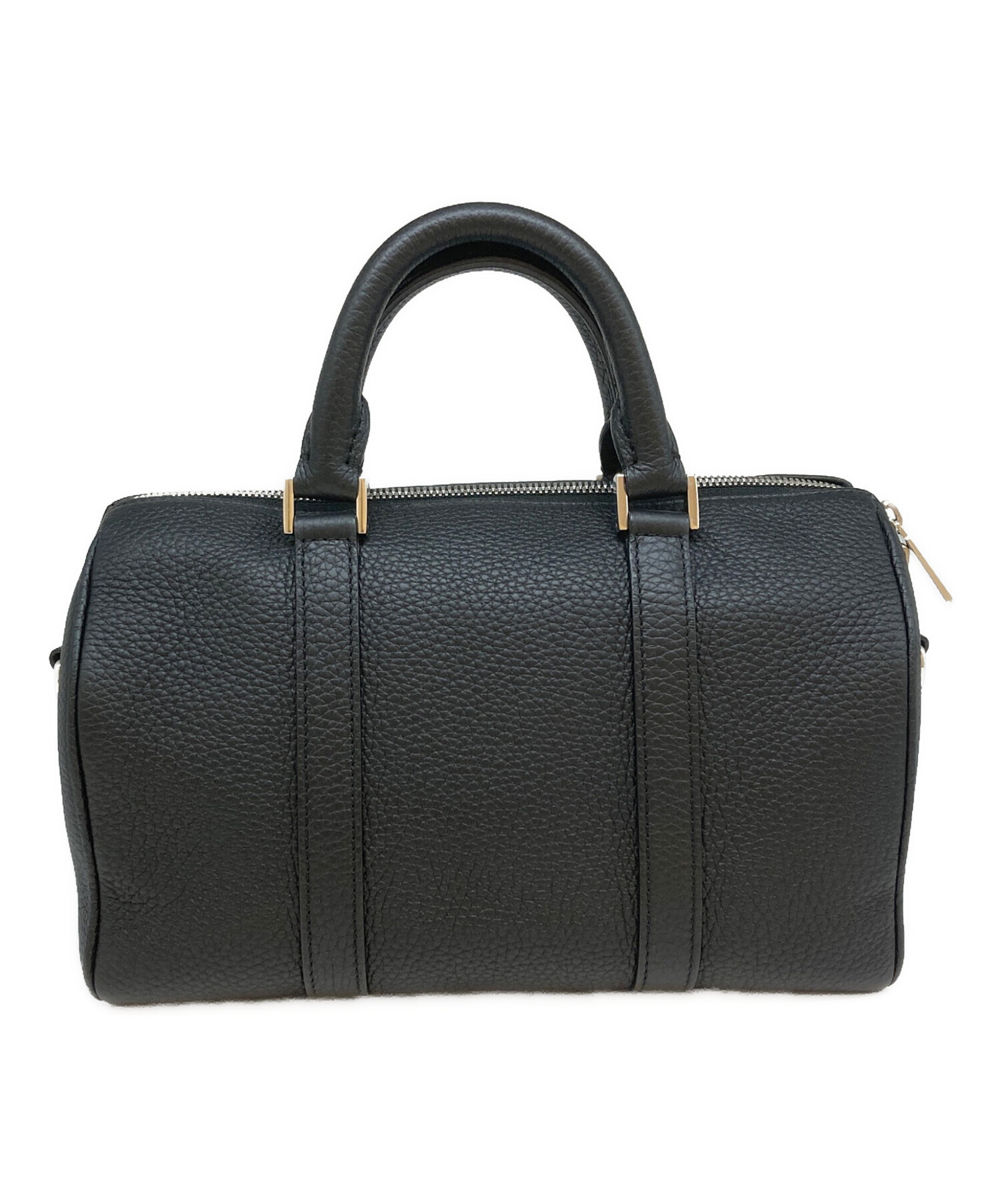 未使用 モローパリ牛革ハンドバッグ 2wayショルダー付 ネイビー&パープル 中古・古着通販】MOREAU PARIS (モロー・パリ) グレインレザー2WAY