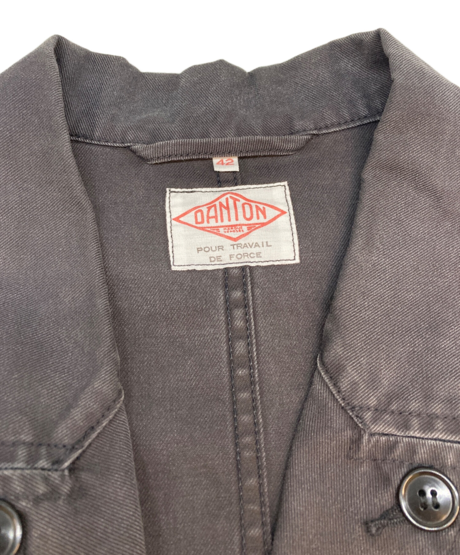 danton シェフジャケット 中古・古着通販】DANTON (ダントン) シェフジャケット ブラック サイズ