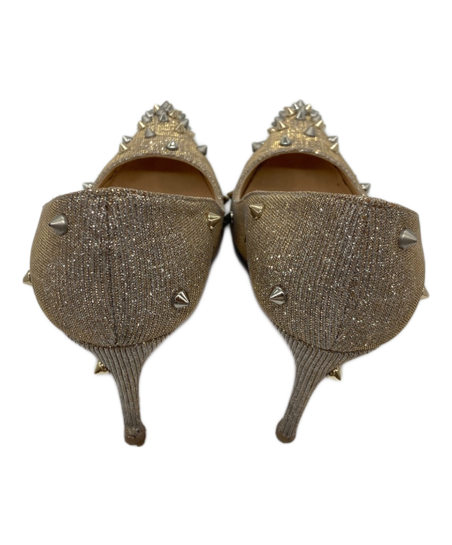 Christian Louboutin スタッズ パンプス 38 グリッター 中古・古着通販】Christian Louboutin (クリスチャン・ルブタン