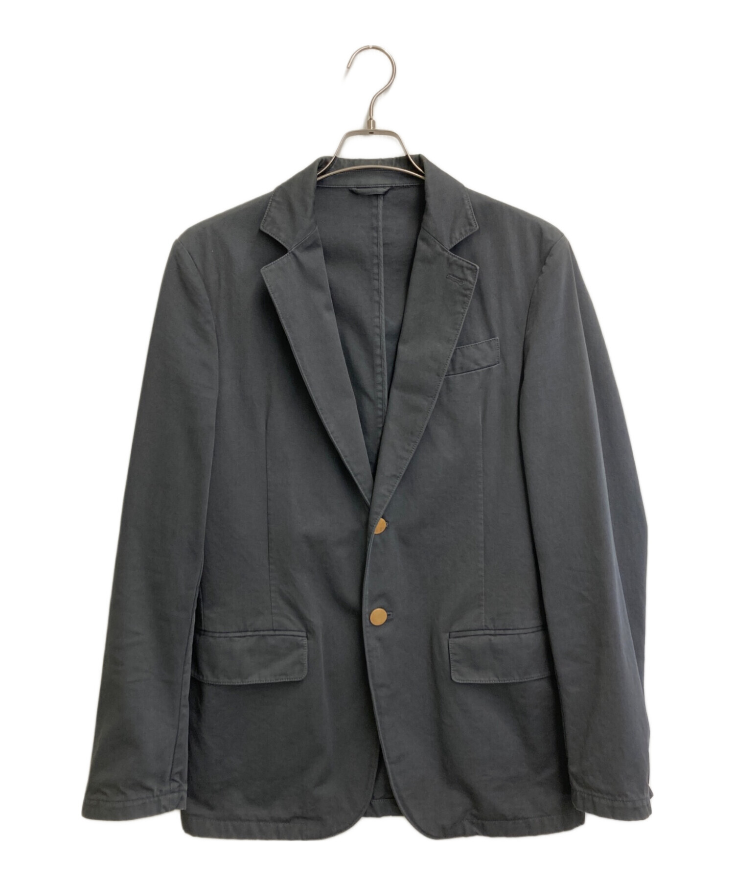 中古・古着通販】PRADA (プラダ) 金釦2Bコットンジャケット グレー