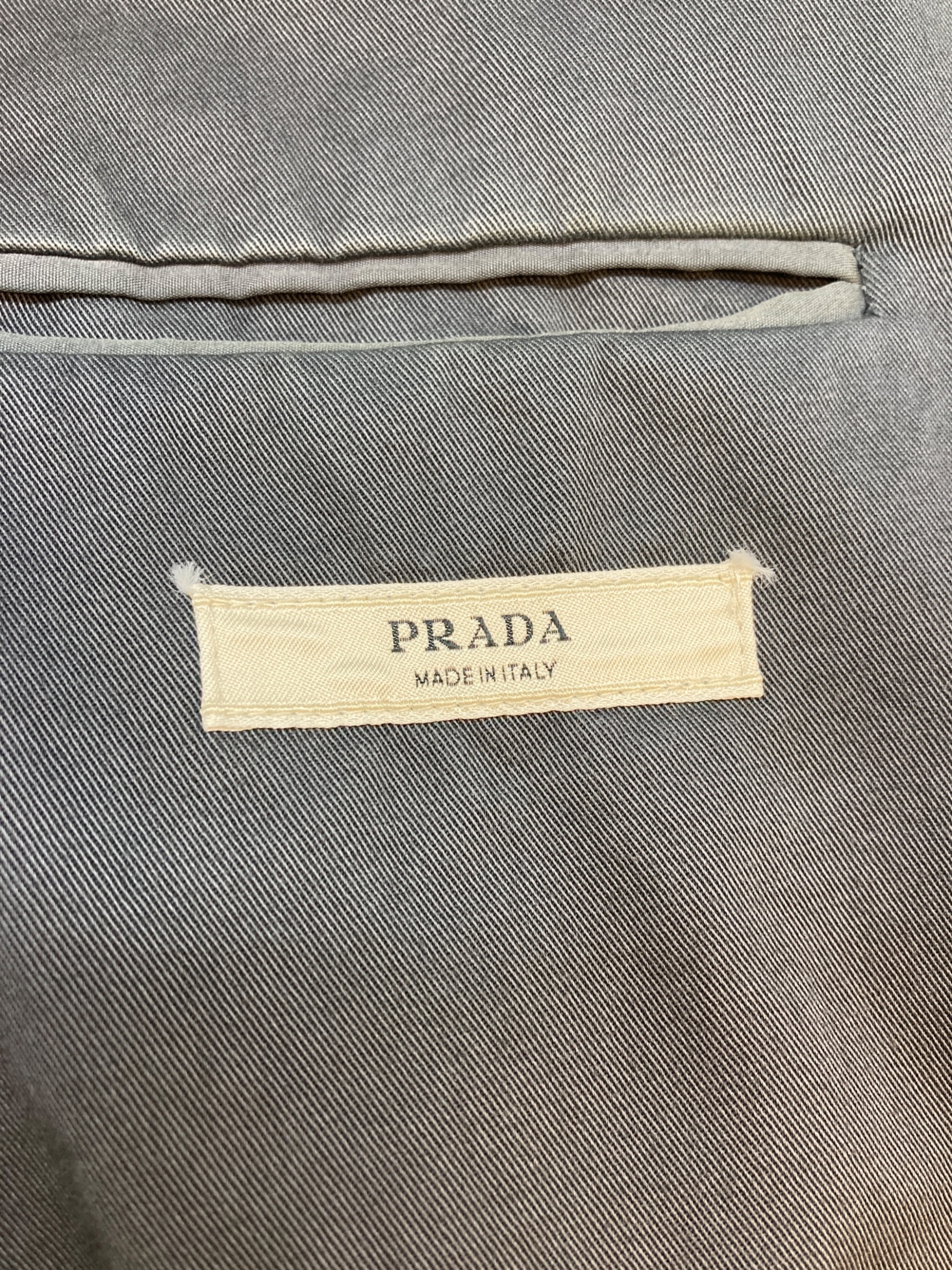 中古・古着通販】PRADA (プラダ) 金釦2Bコットンジャケット グレー