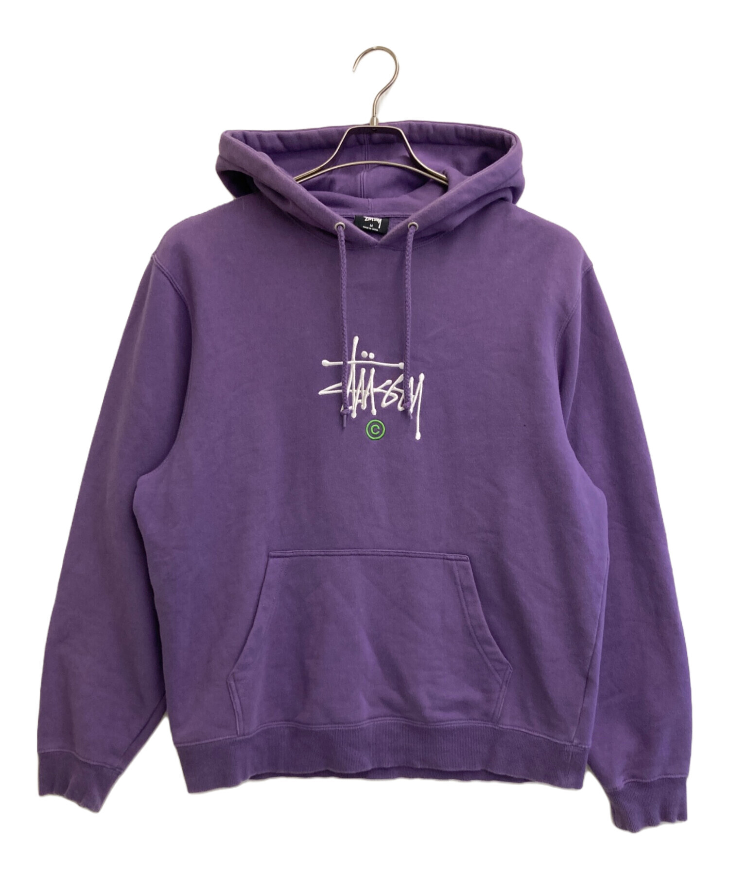 中古・古着通販】stussy (ステューシー) ロゴ刺繍パーカー パープル