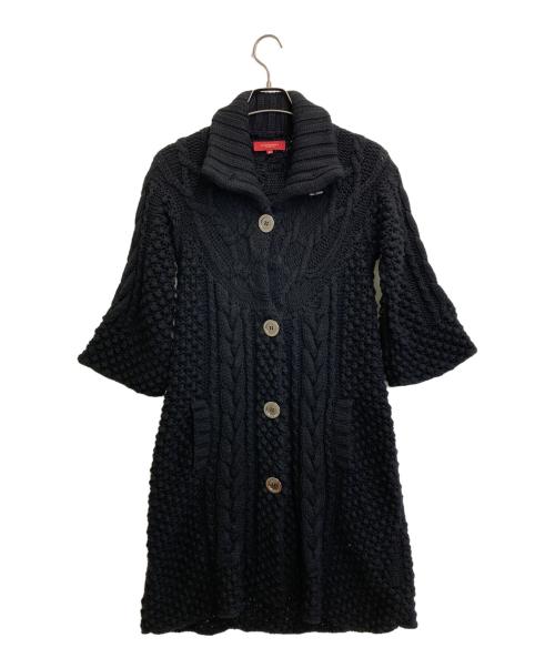 バーバリーロンドン　ブラック ニットケープ ボタン付き 中古・古着通販】BURBERRY LONDON (バーバリーロンドン) ニットコート
