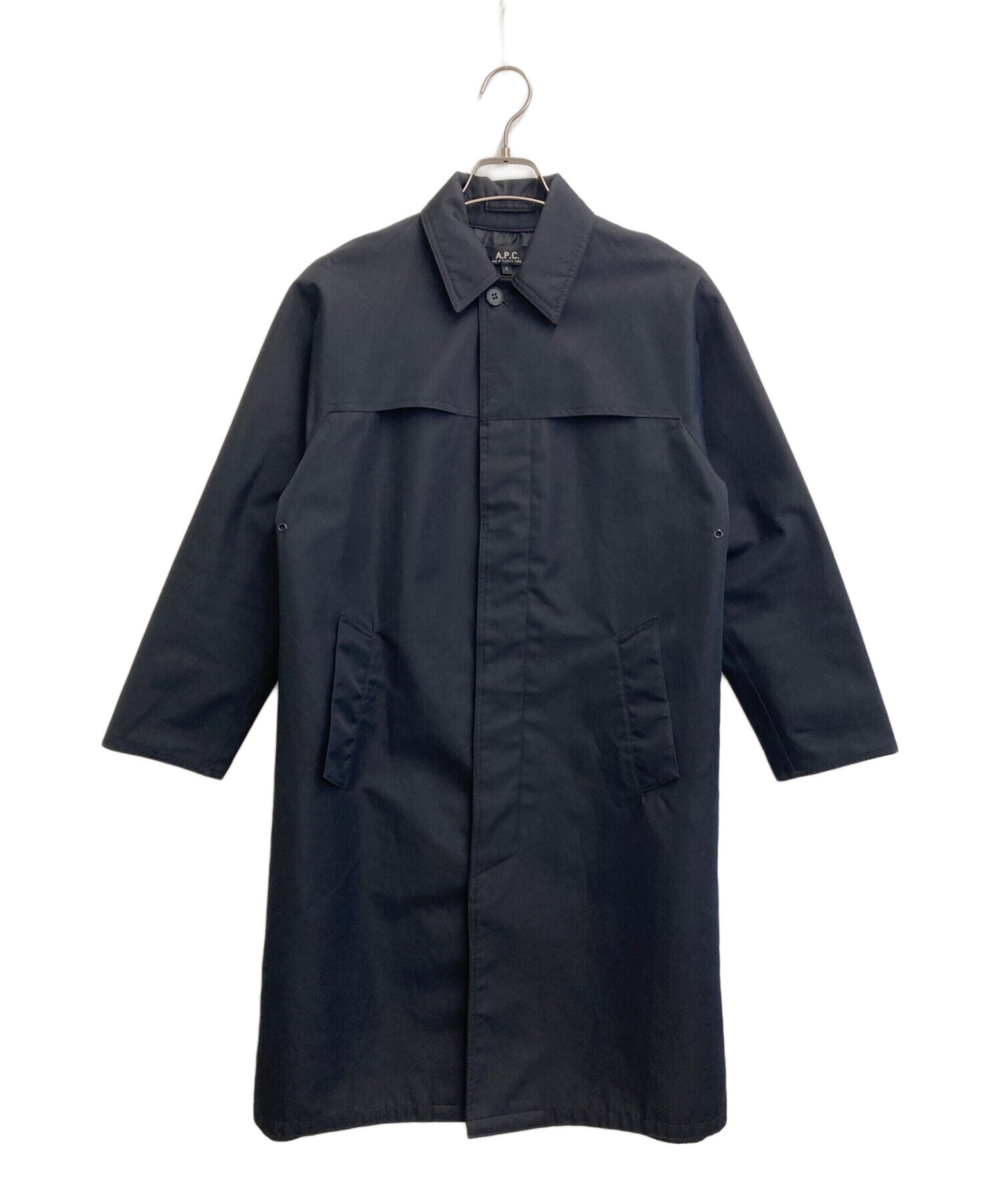 中古・古着通販】A.P.C. (アーペーセー) ステンカラーコート ブラック