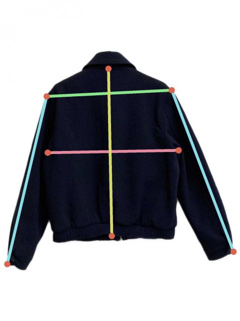中古・古着通販】OHOTORO (オオトロ) mannish wool blouson ネイビー
