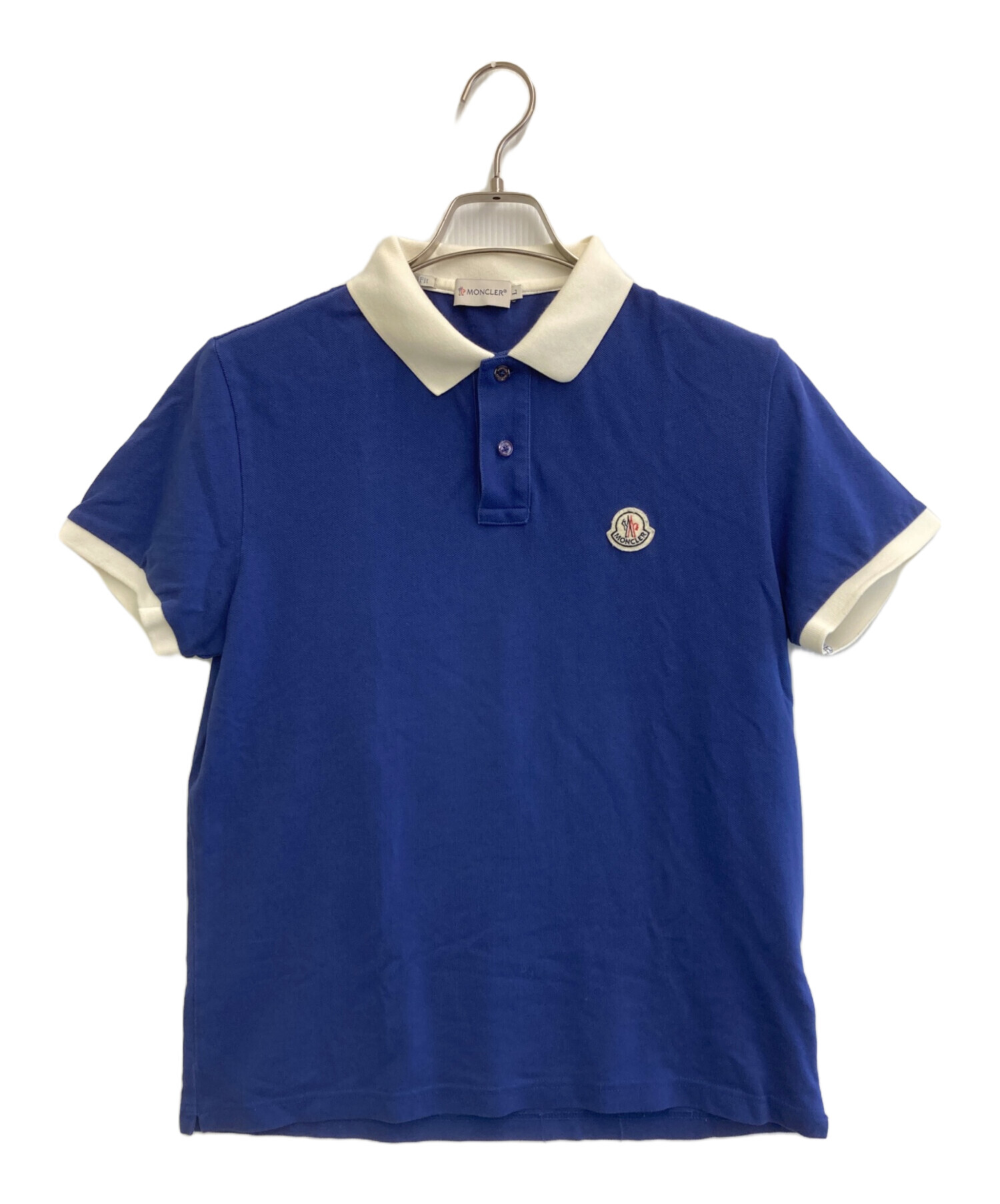 中古・古着通販】MONCLER (モンクレール) ポロシャツ ブルー サイズ