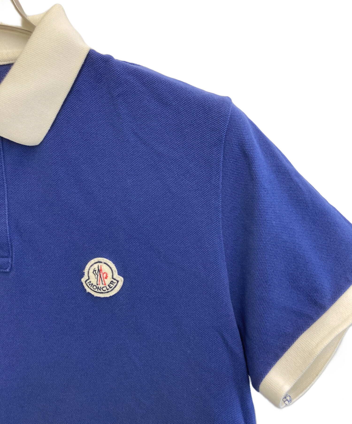 中古・古着通販】MONCLER (モンクレール) ポロシャツ ブルー サイズ
