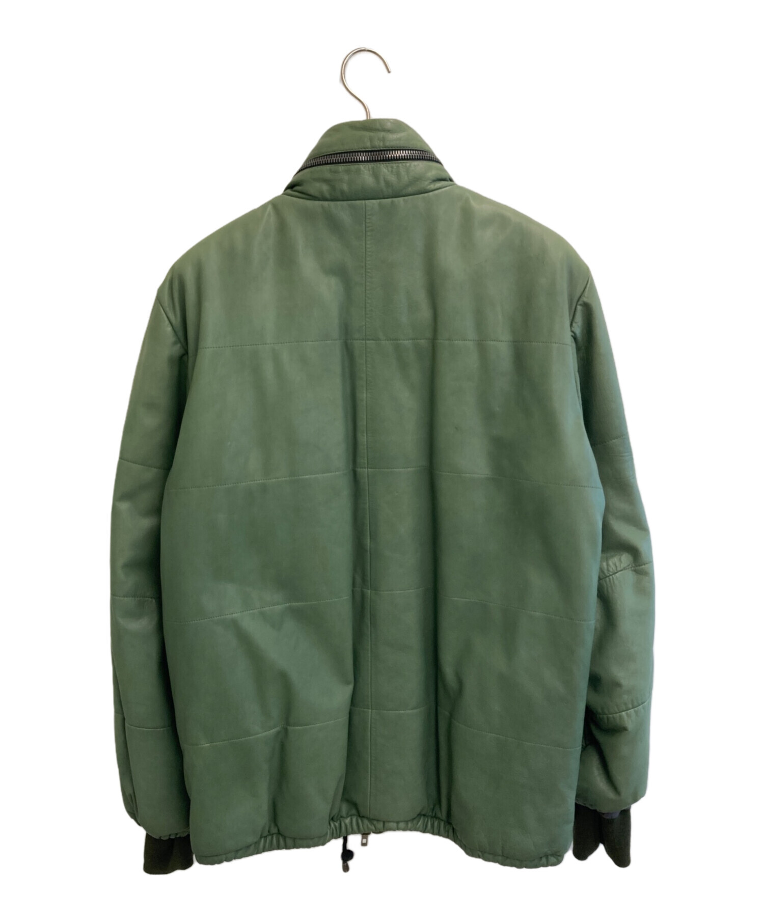 中古・古着通販】RUFFO (ルッフォ) レザージャケット グリーン サイズ