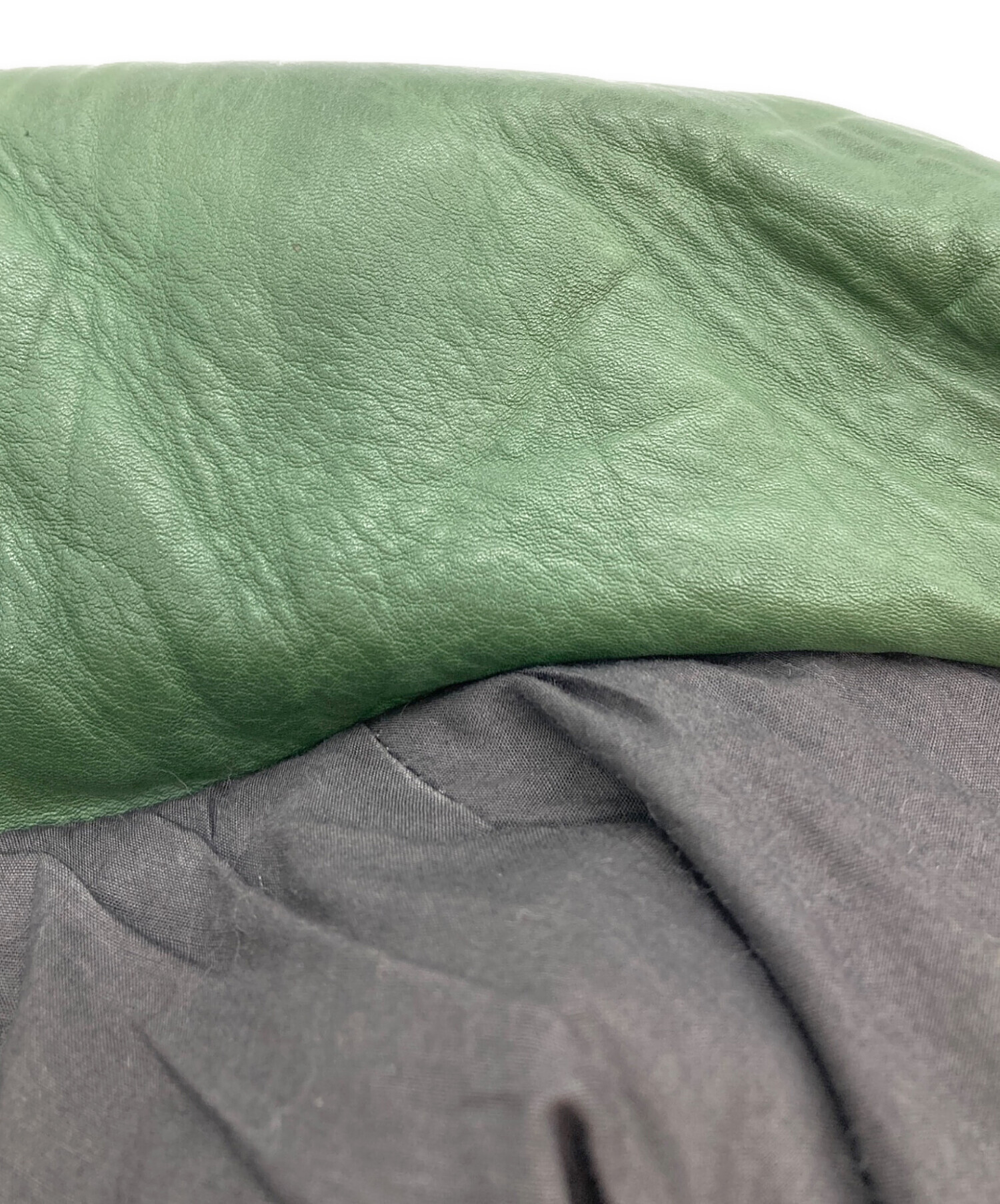 中古・古着通販】RUFFO (ルッフォ) レザージャケット グリーン サイズ
