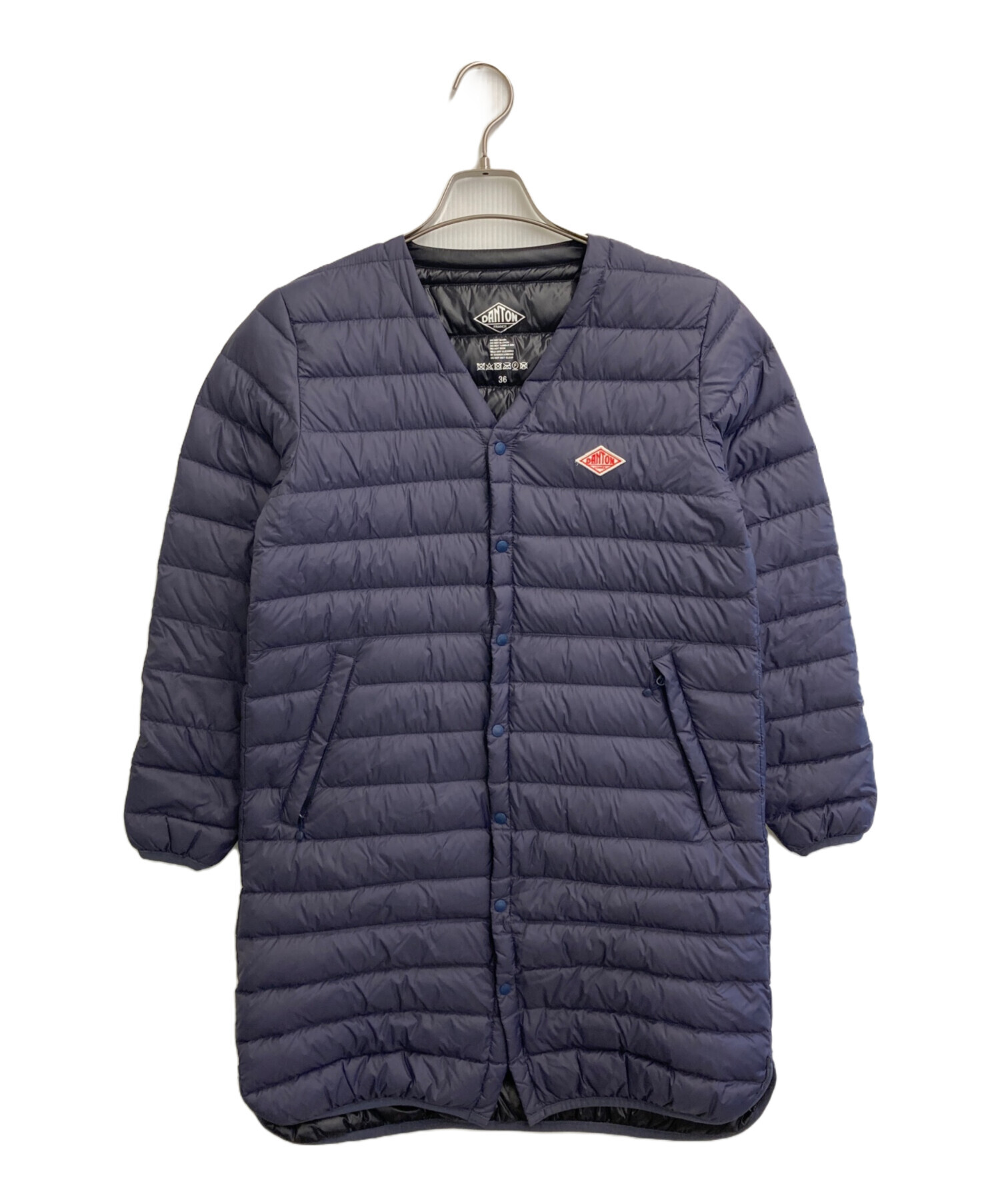 ダントン インナーダウン　Danton ネイビー　サイズ38 中古・古着通販】DANTON (ダントン) インナーダウンロングアウター