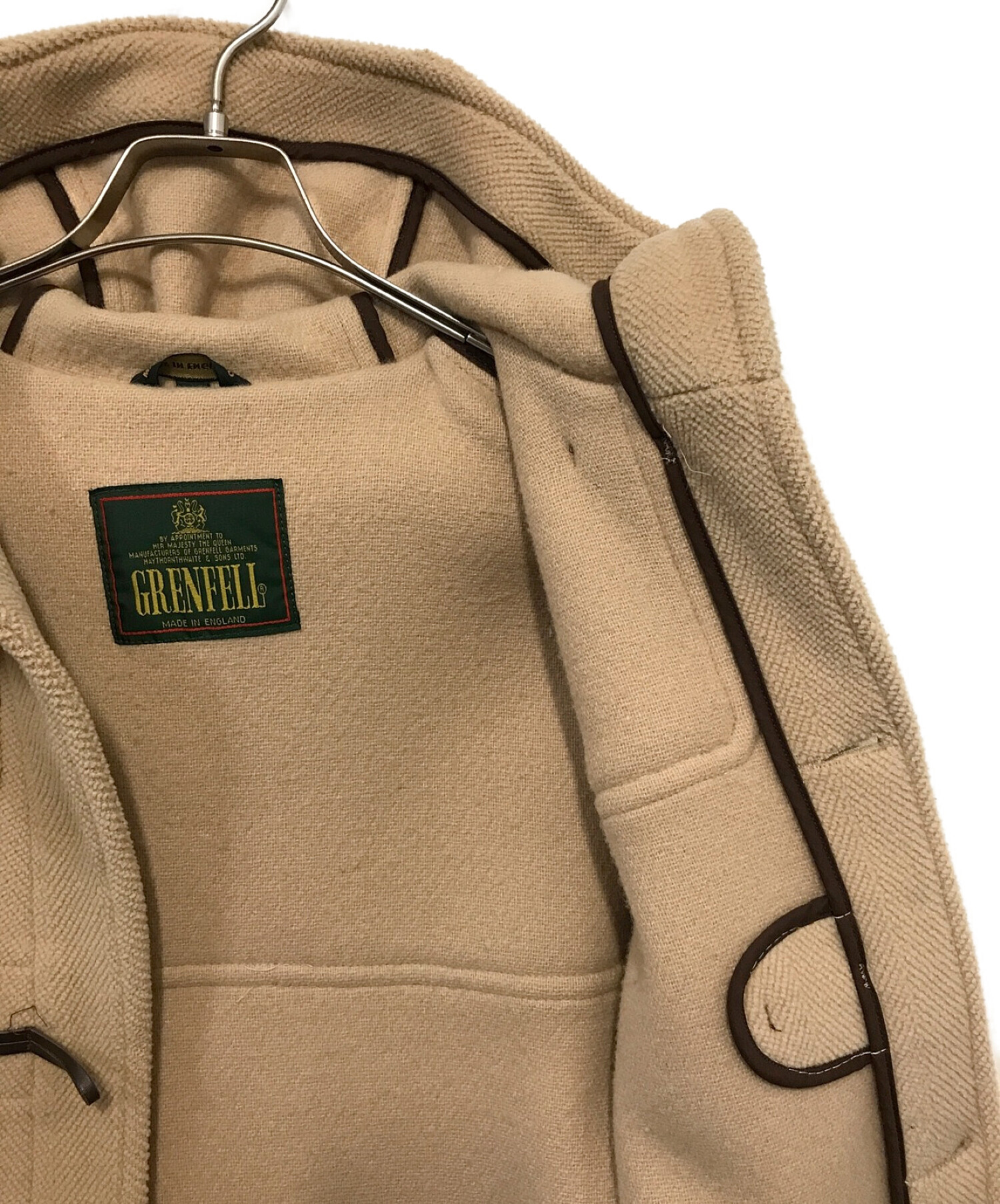 最終値下※GRENFELL ダッフルコート ベージュ 中古・古着通販】GRENFELL (グレンフェル) 【90's】 Wool Duffle Coat