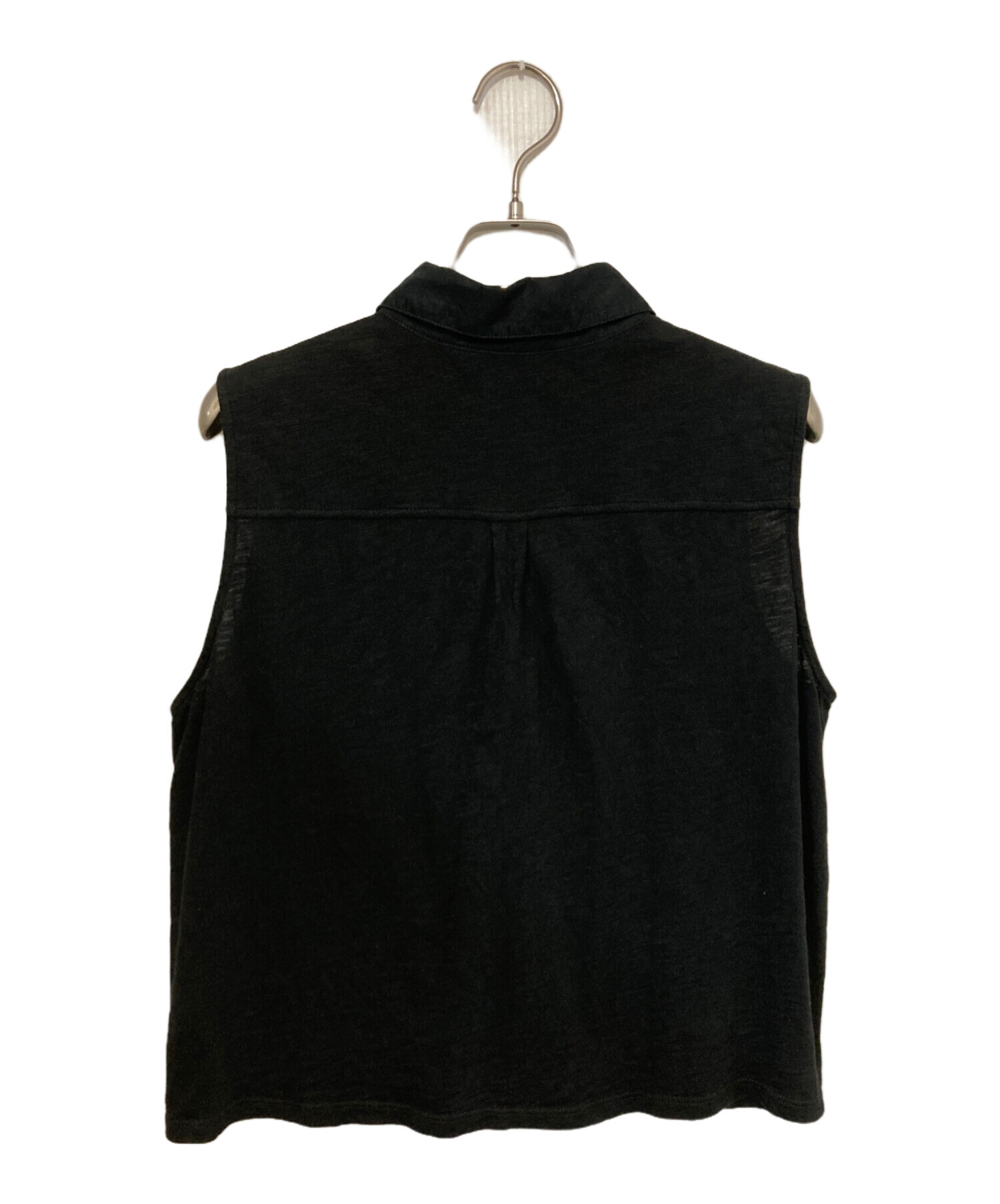 Theory ブラック ノースリーブ トップス Theory ブラック ノースリーブ トップス S