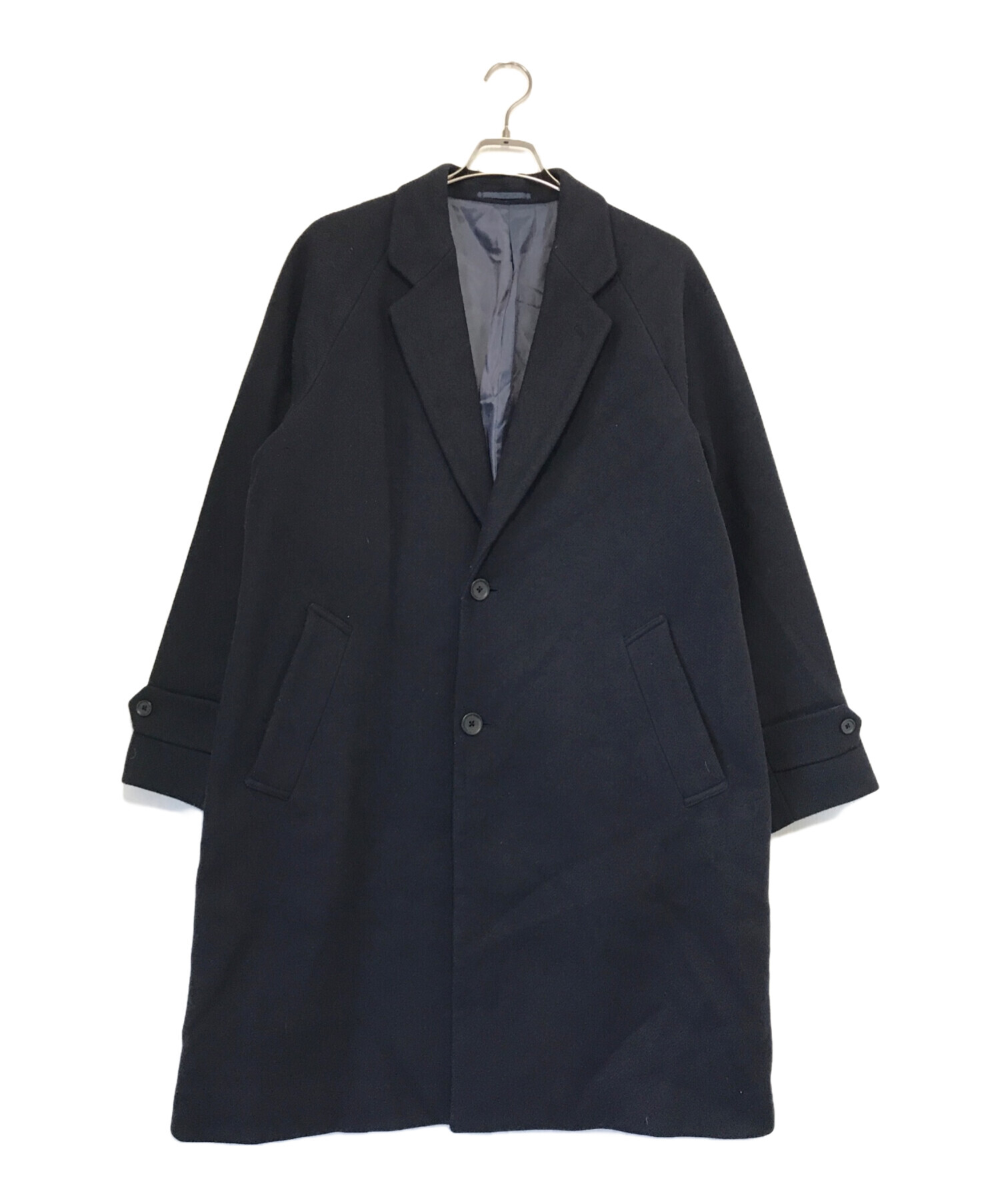 green label relaxing メルトン チェスター コート ネイビー