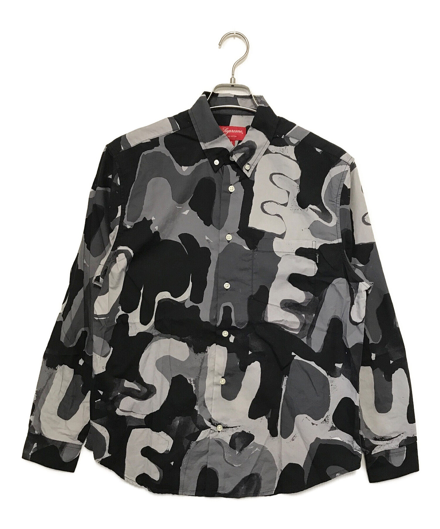 シュプリーム サイズ:XL  painted logo shirt ペインテッドロゴ長袖シャツ 中古 BS99 中古・古着通販】SUPREME (シュプリーム) Painted Logo Shirt / ペイン