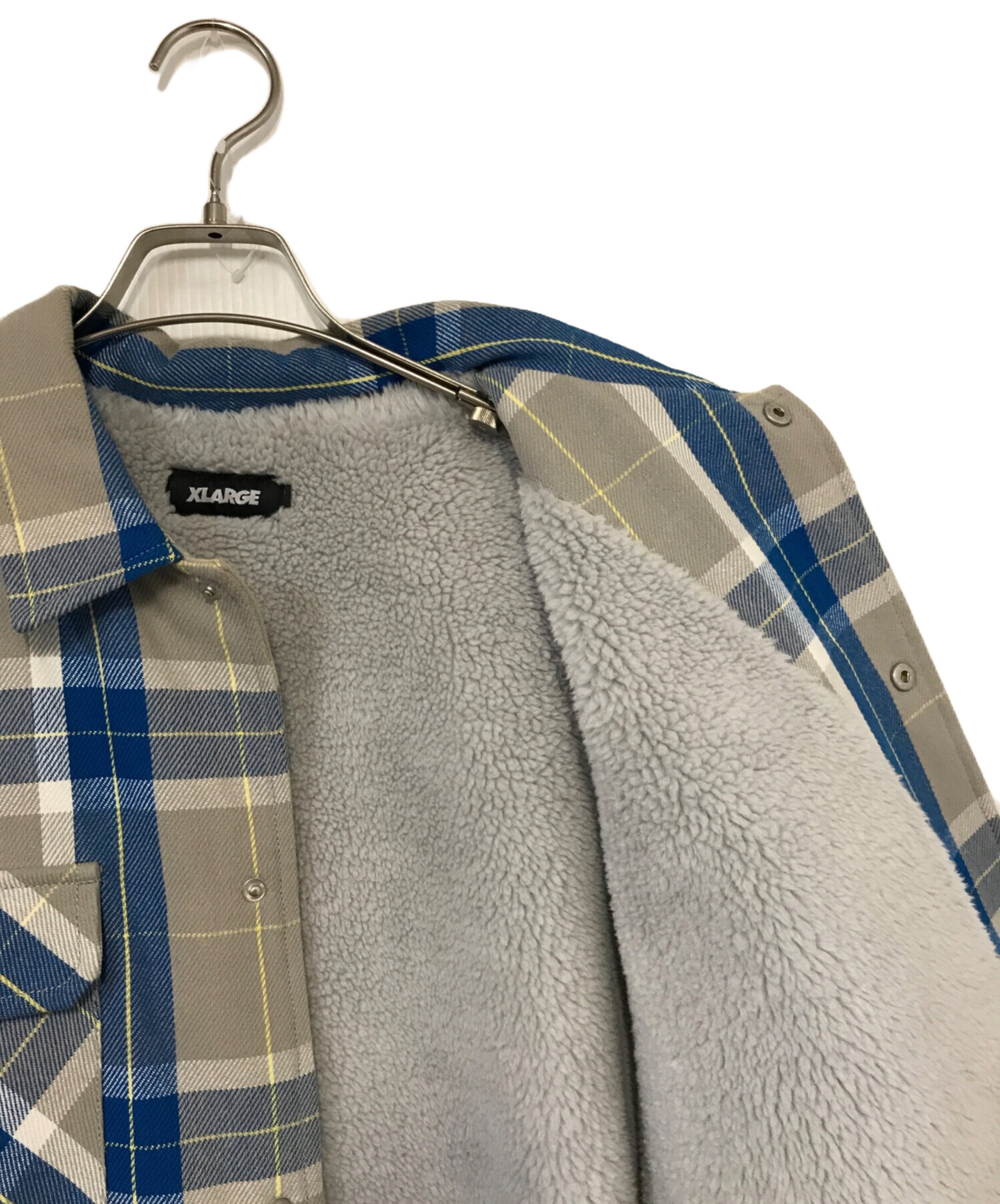 中古・古着通販】X-LARGE (エクストララージ) チェック柄裏ボア