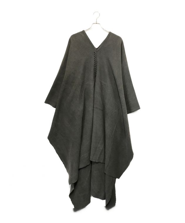 レアイッセイミヤケ２０１８年春夏スチームストレッチ　ポンチョストール　黒　未使用 中古・古着通販】ISSEY MIYAKE (イッセイミヤケ) ポンチョコート