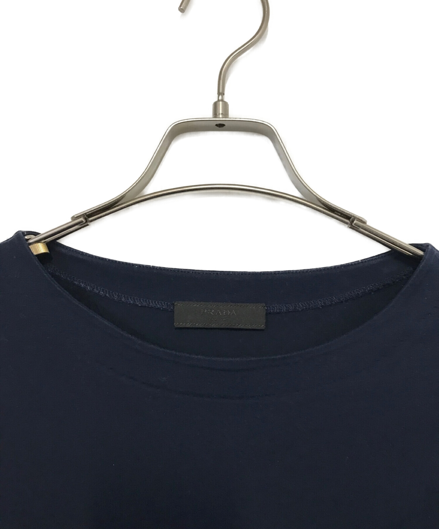中古・古着通販】PRADA (プラダ) ポケットTシャツ ネイビー サイズ:M 