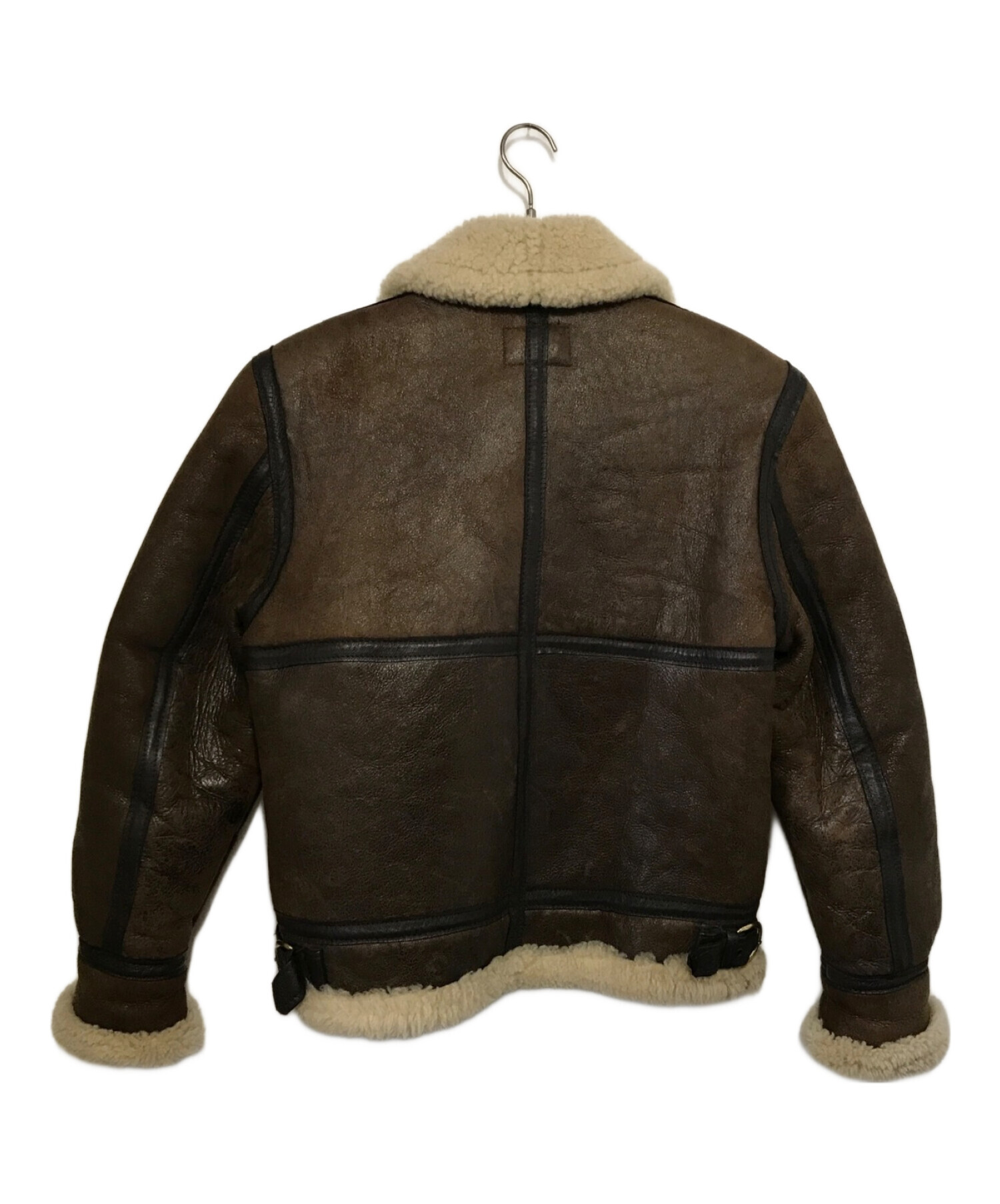 SCHOTT 　B- 3レザー フライトジャケット 36 ブラウン schottショット B-3 フライトジャケット 36 リアルムートン ブラウン