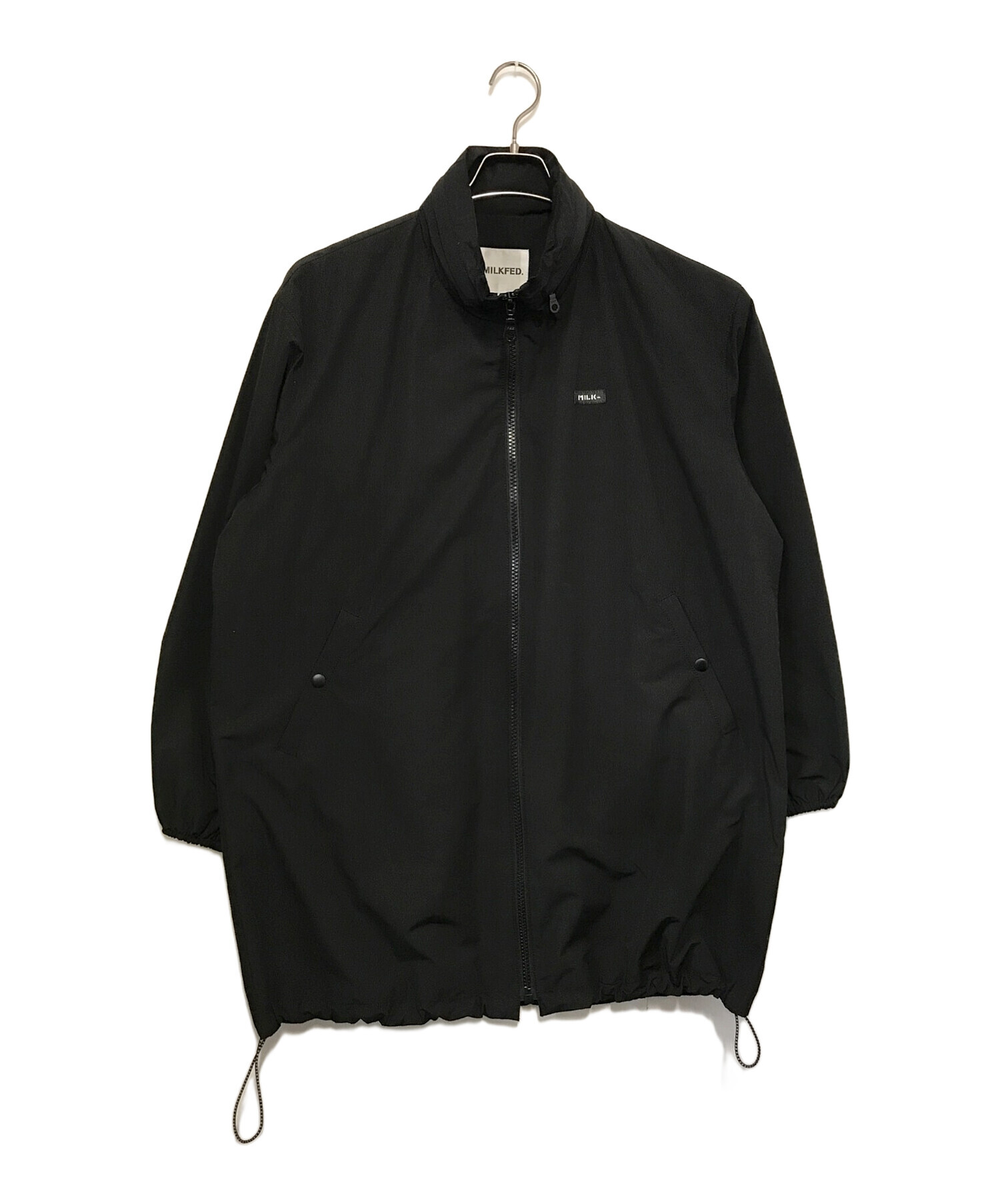 【新品】MILKFED.「フーデッドラグランジャケット」黒 新品】MILKFED.「フーデッドラグランジャケット」黒 中古・古着通販