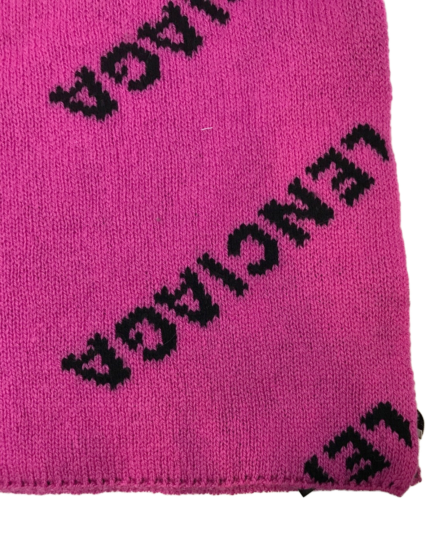 BALENCIAGA ロゴ マフラー ピンク 【公式通販】