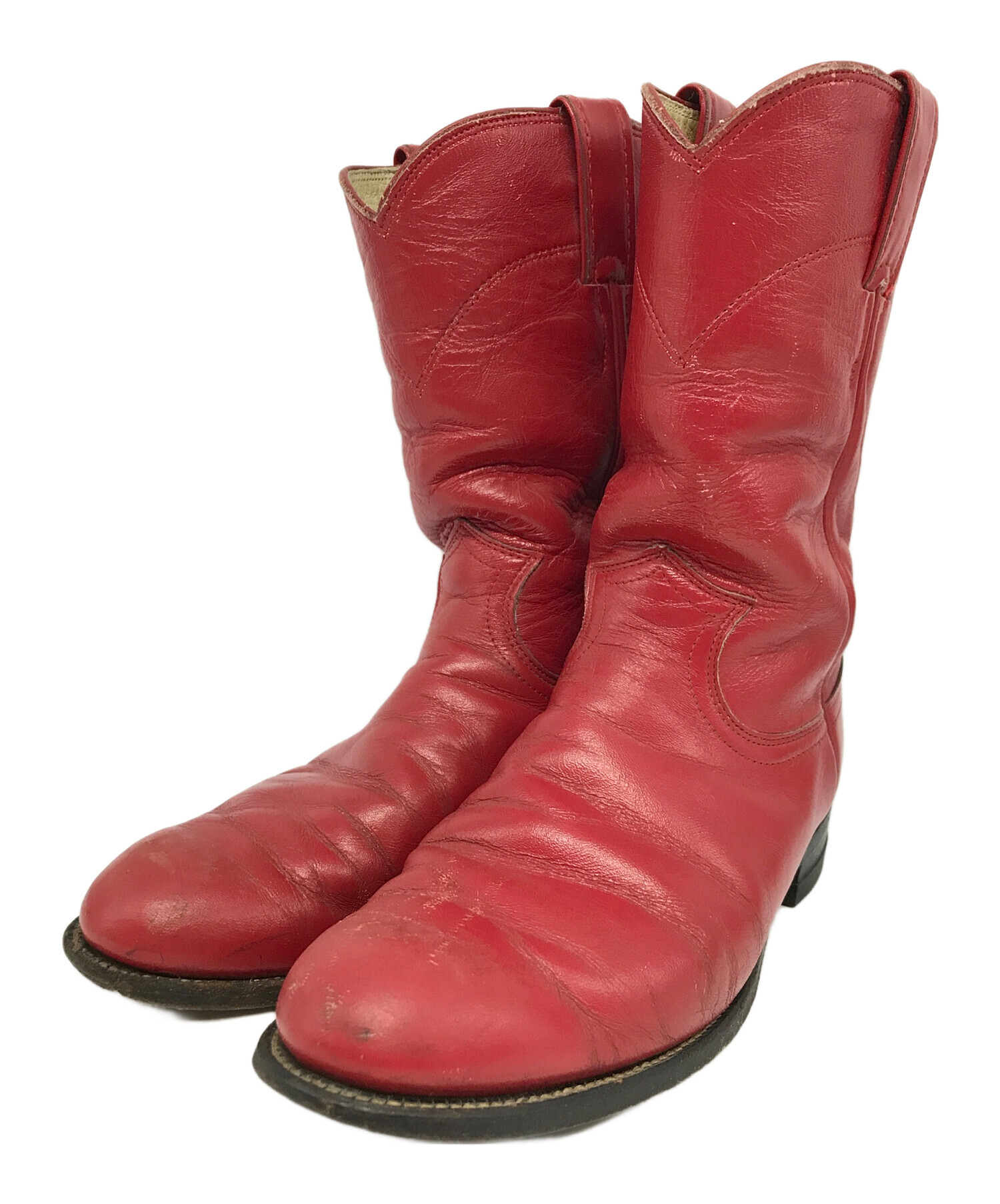 中古・古着通販】JUSTIN (ジャスティン) ウェスタンブーツ レッド