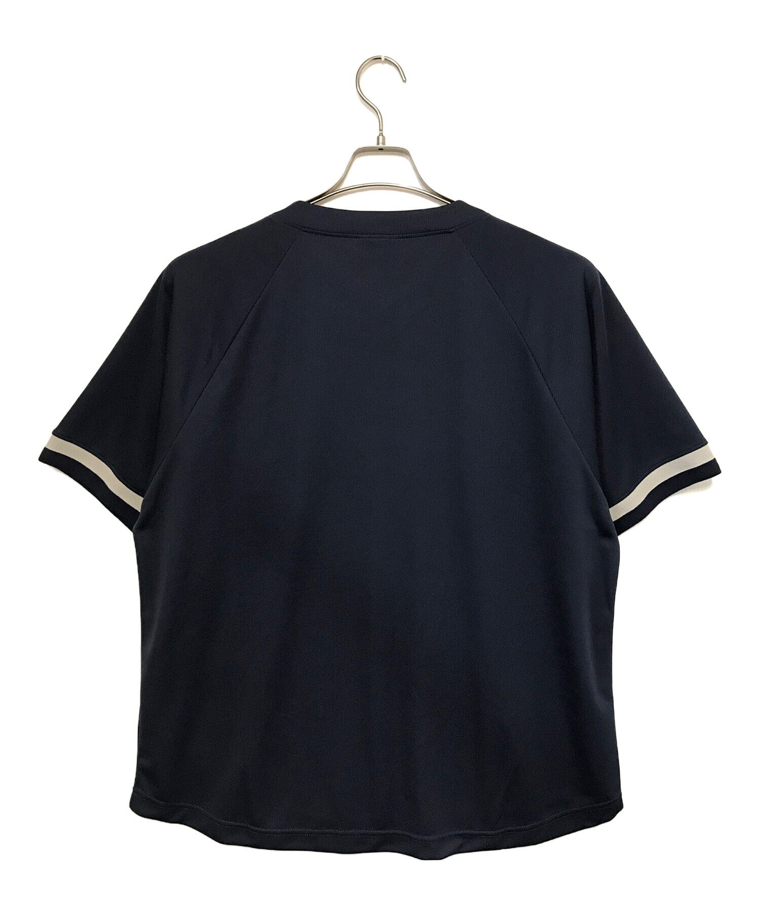 中古・古着通販】KEBOZ (ケボズ) MESH V NECK BASEBALL SHIRT ネイビー