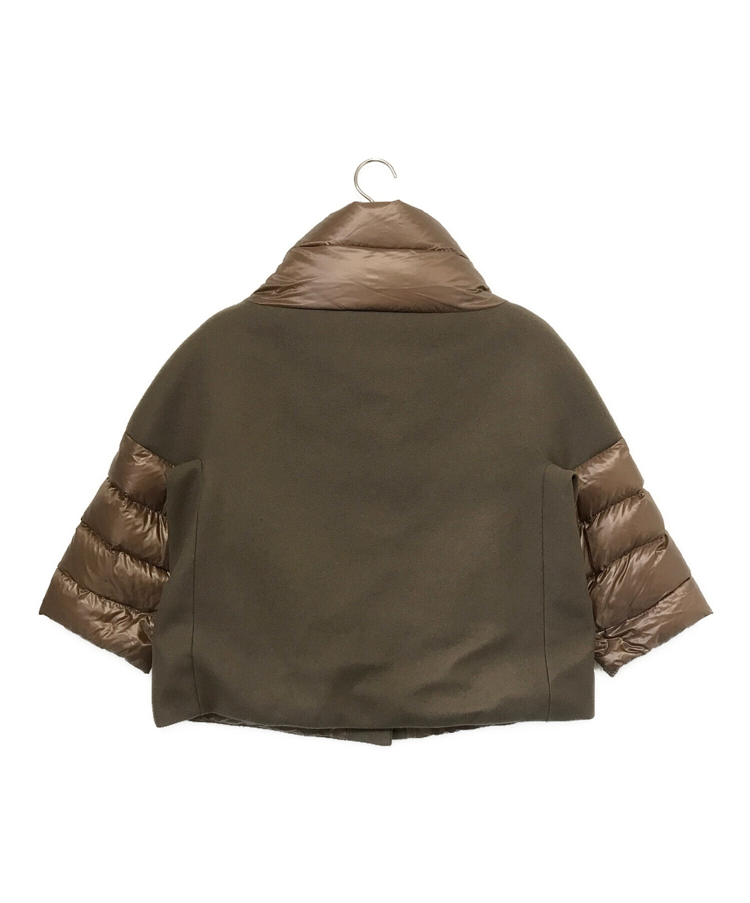 ヘルノ(herno)ダークブラウン　ダウン 中古・古着通販】HERNO (ヘルノ) 異素材切替ダウンジャケット ブラウン