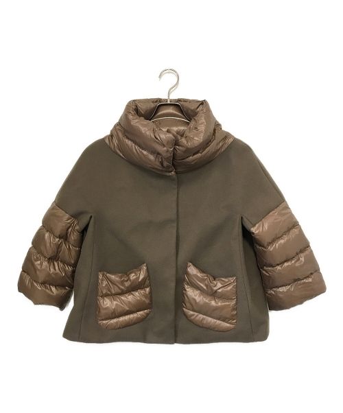 HERNO グレー ブラウンダウンジャケット44 HERNO グレー ブラウン