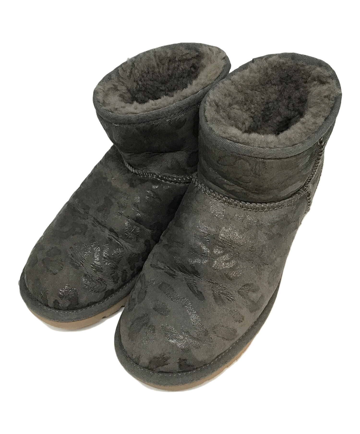 中古・古着通販】UGG (アグ) ムートンブーツ グレー サイズ:24cm