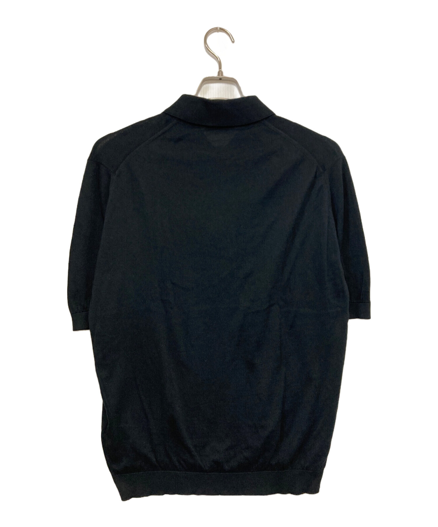 JOHN SMEDLEY ジョンスメドレー コットンニット ポロシャツ ブラック