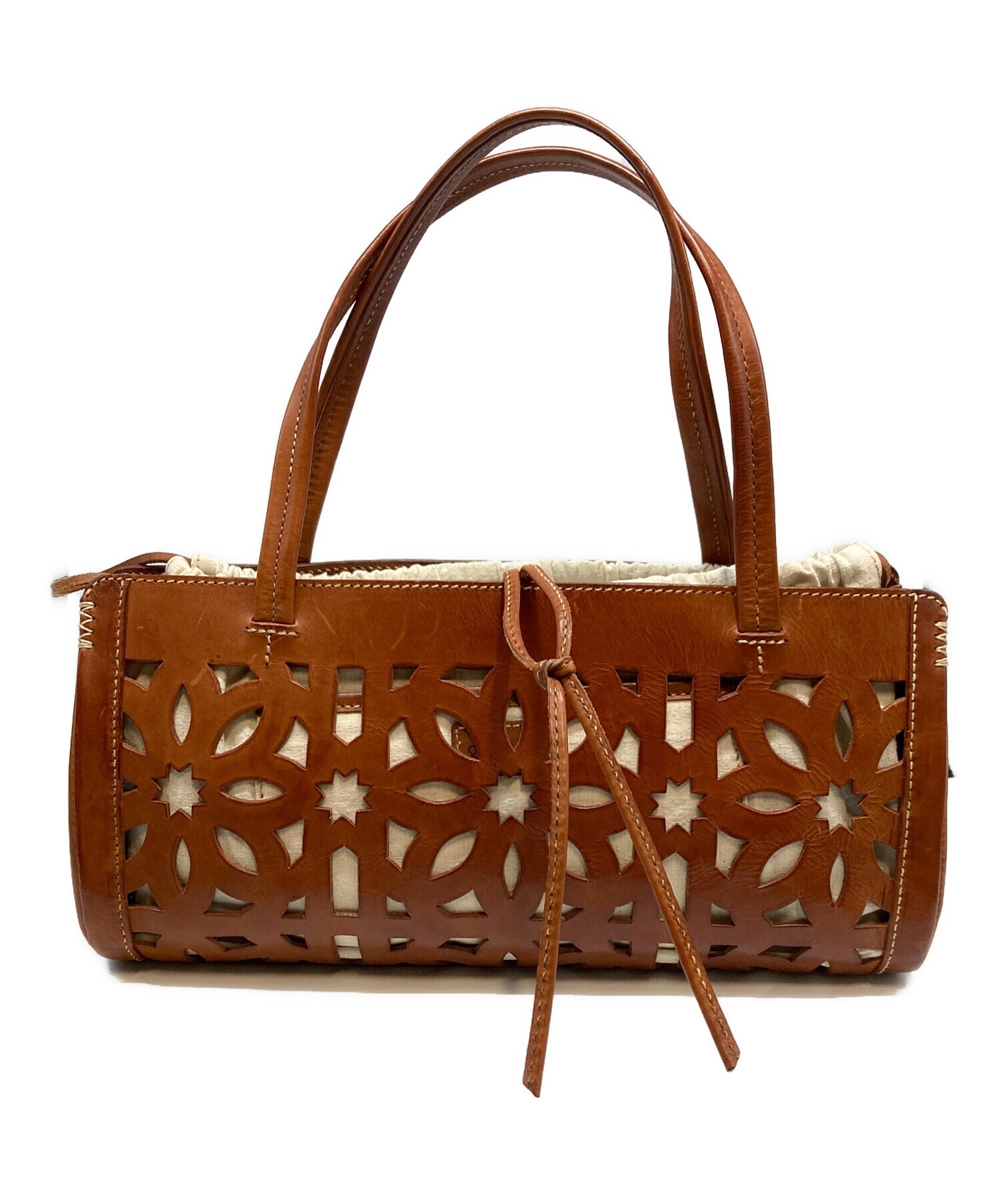 genten レザーハンドバッグ