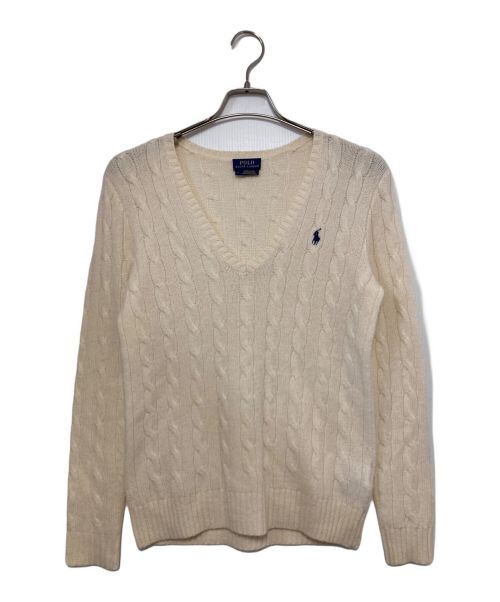 【未使用タグ付 正規品】ポロラルフローレン Vネックニット カシミヤ混 黒 未使用タグ付 正規品】ポロラルフローレン Vネックニット カシミヤ混 黒 未