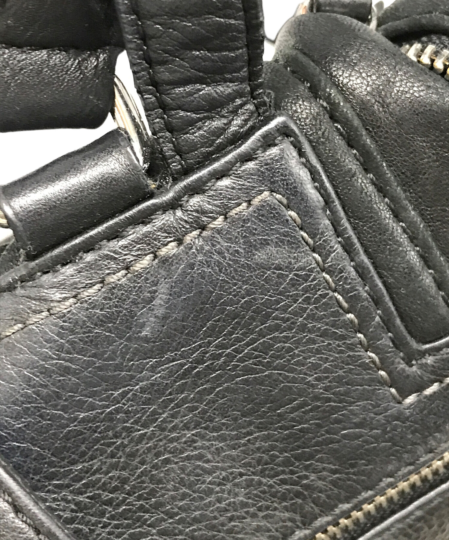 中古・古着通販】DIESEL (ディーゼル) レザーリュック ブラック