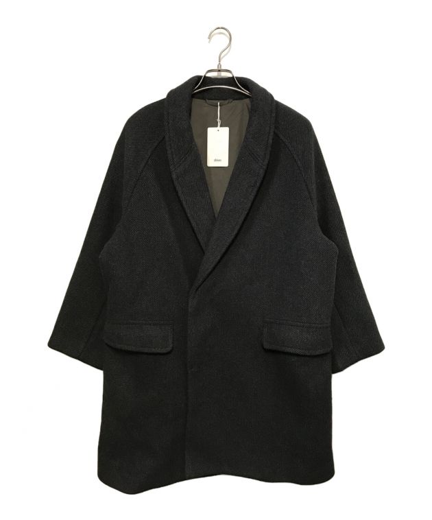 中古・古着通販】shiun (シウン) WOOL SHAWL COLLAR COAT ブラック