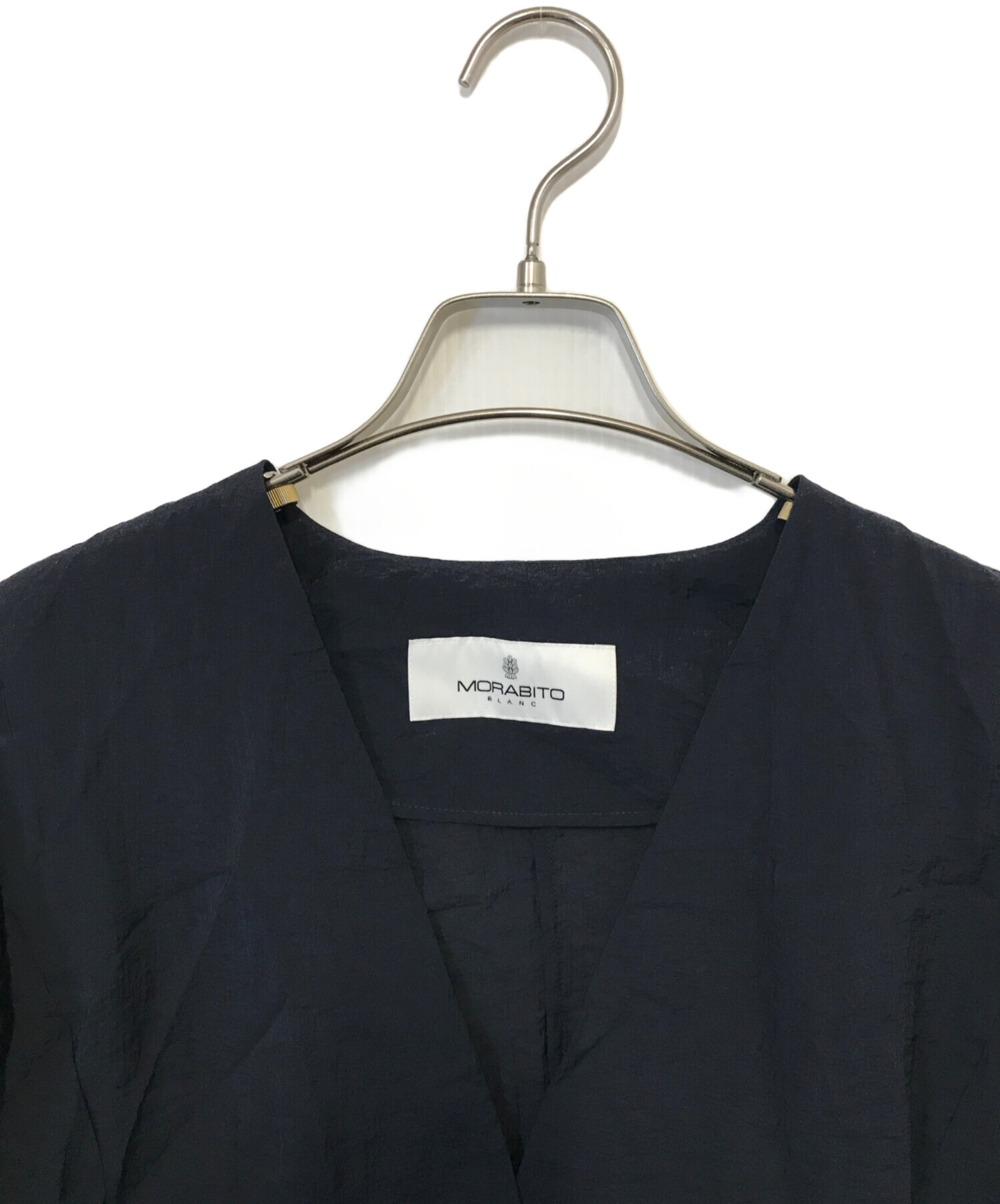 中古・古着通販】MORABITO (モラビト) ノーカラージャケット ネイビー