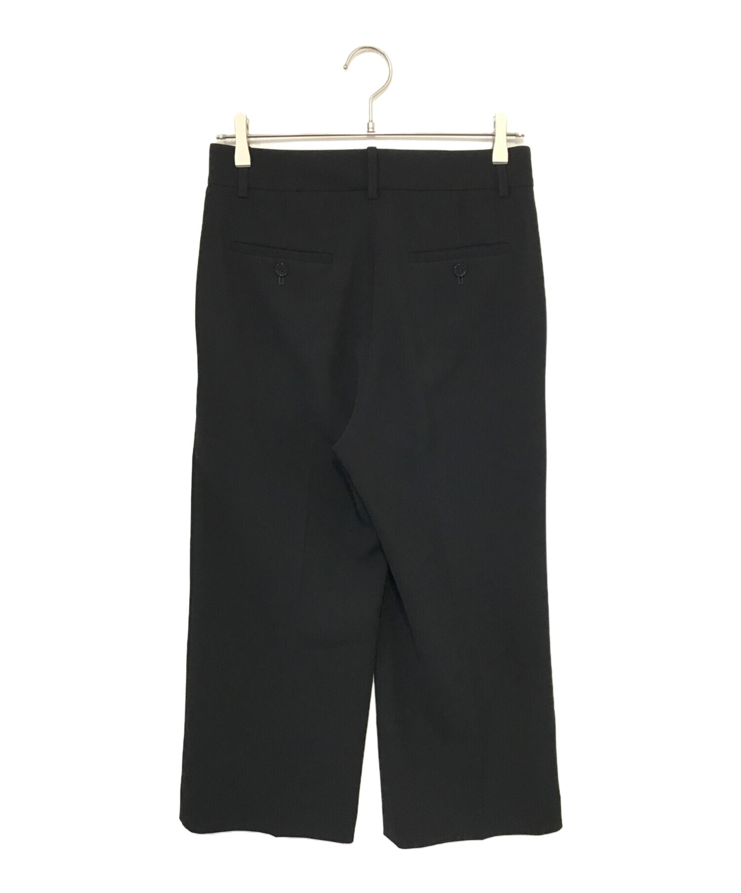 中古・古着通販】theory (セオリー) タックパンツ ブラック サイズ:2 