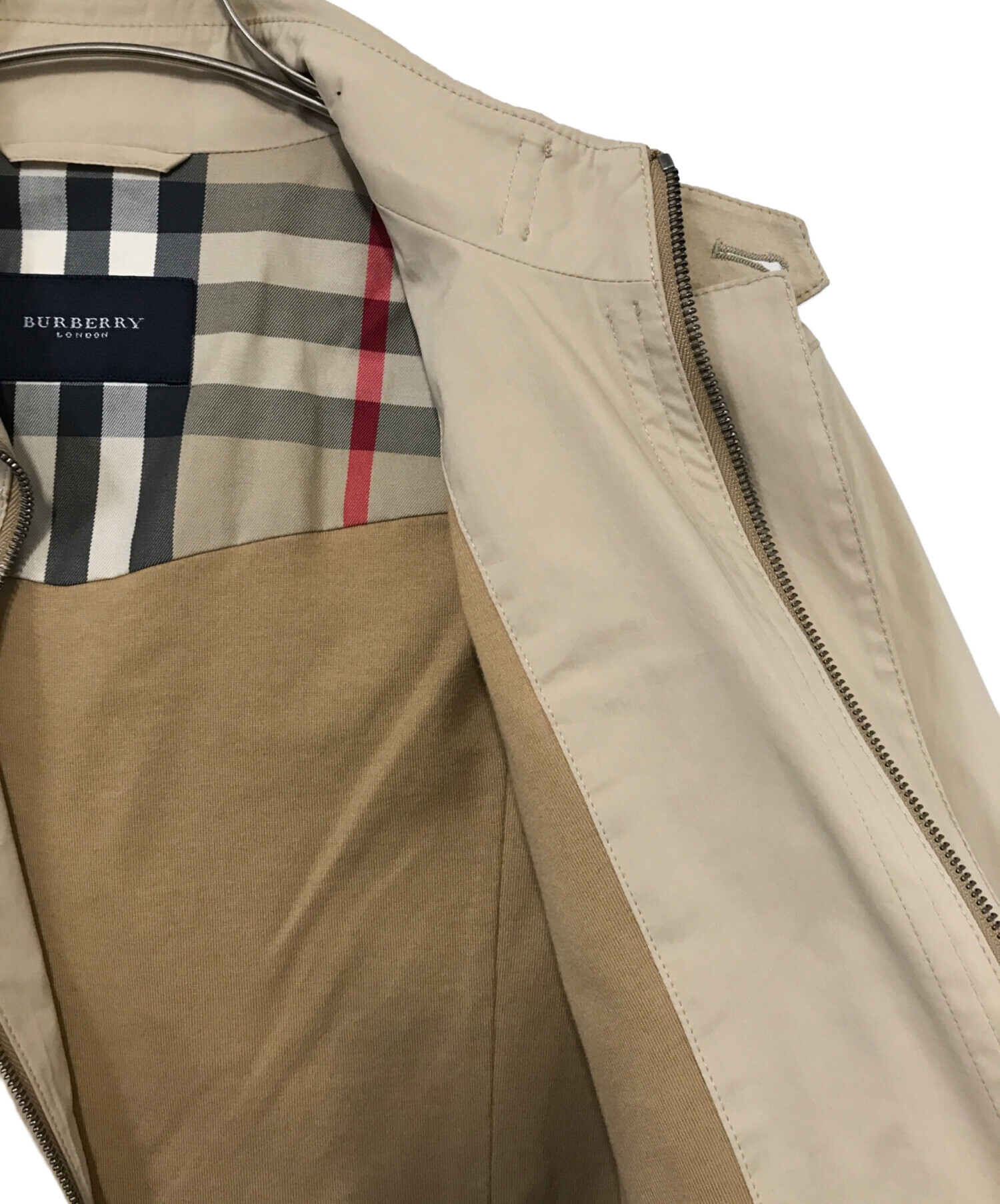 中古 バーバリーロンドン ジップアップジャケット sizeM A1F62-400-42 BURBERRY LONDON アウター メンズ ジャンバー グレージュ burberry london リバーシブルブルゾン BURBERRY LONDONアウター