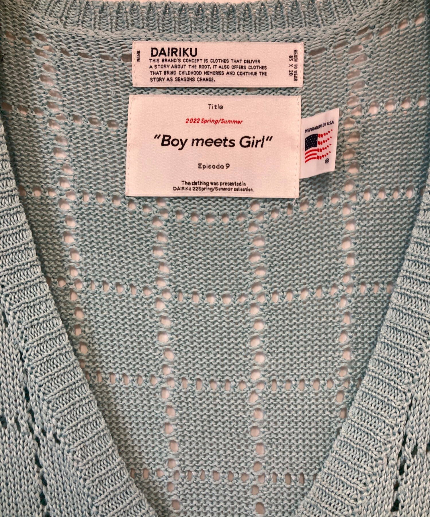 中古・古着通販】DAIRIKU (ダイリク) A.J. Knit Vest ブルー サイズ 